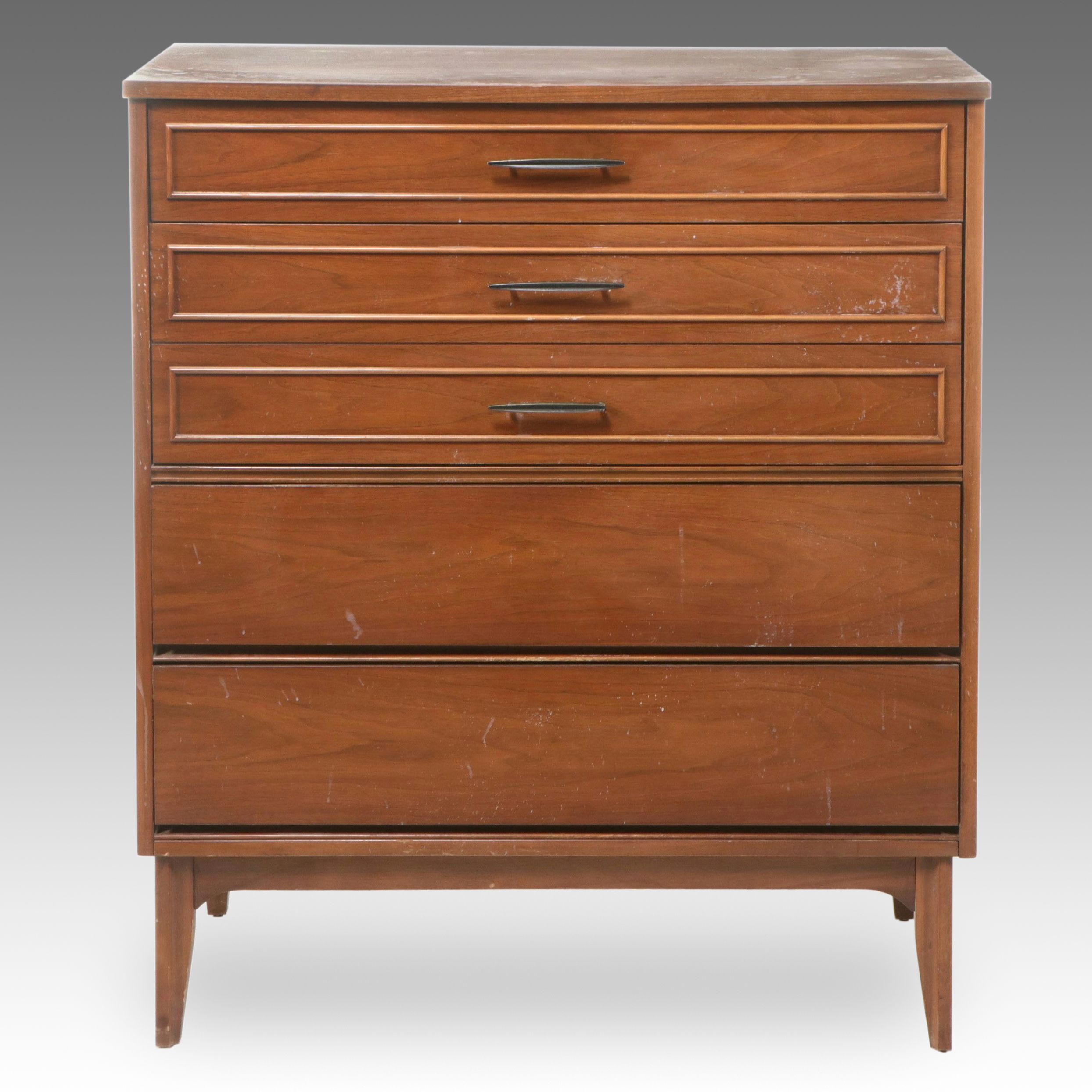 Leugers Fine Furniture Mid Century Modern Walnut Tall Chest