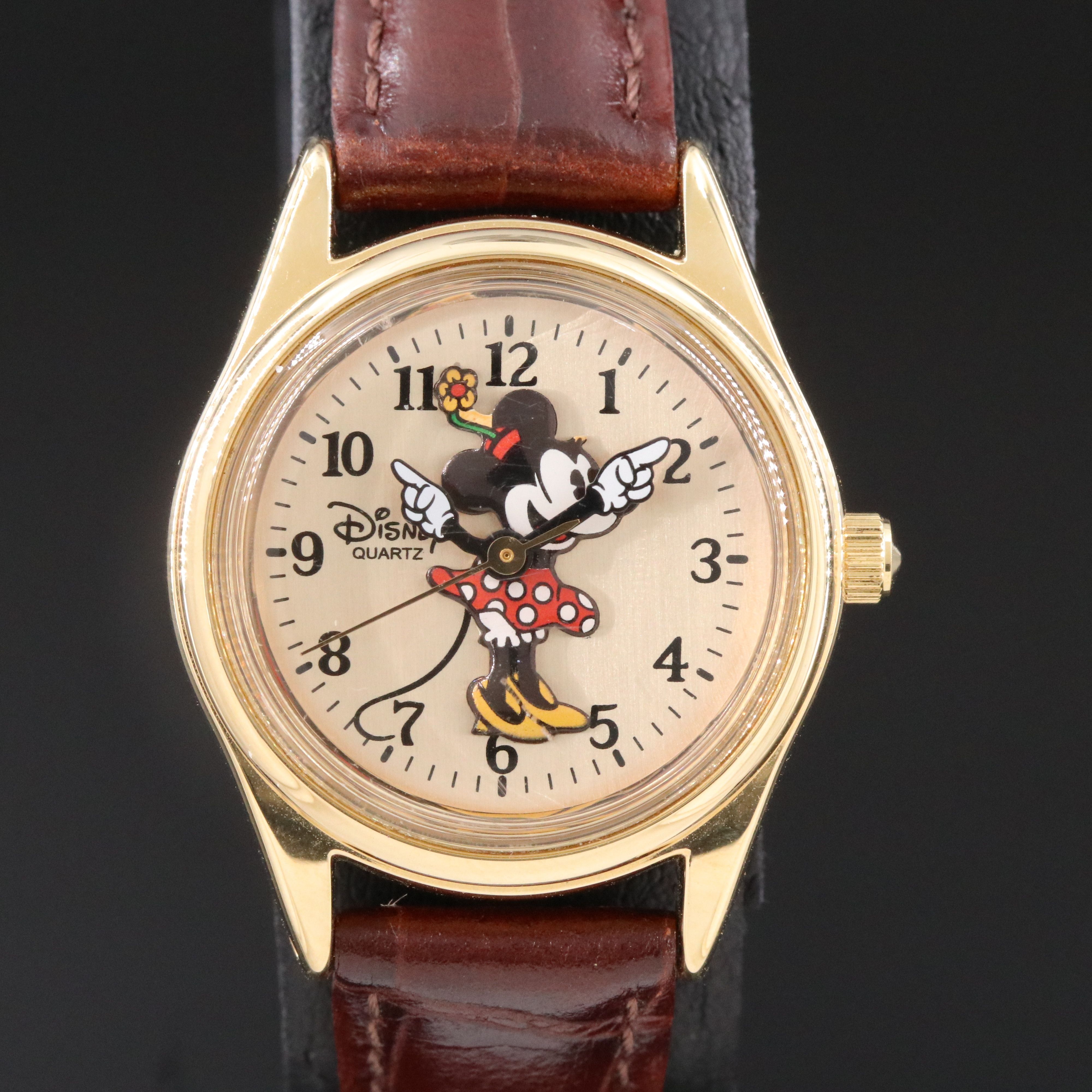 Disney's Minnie Mouse Gold-Tone Quartz Watch