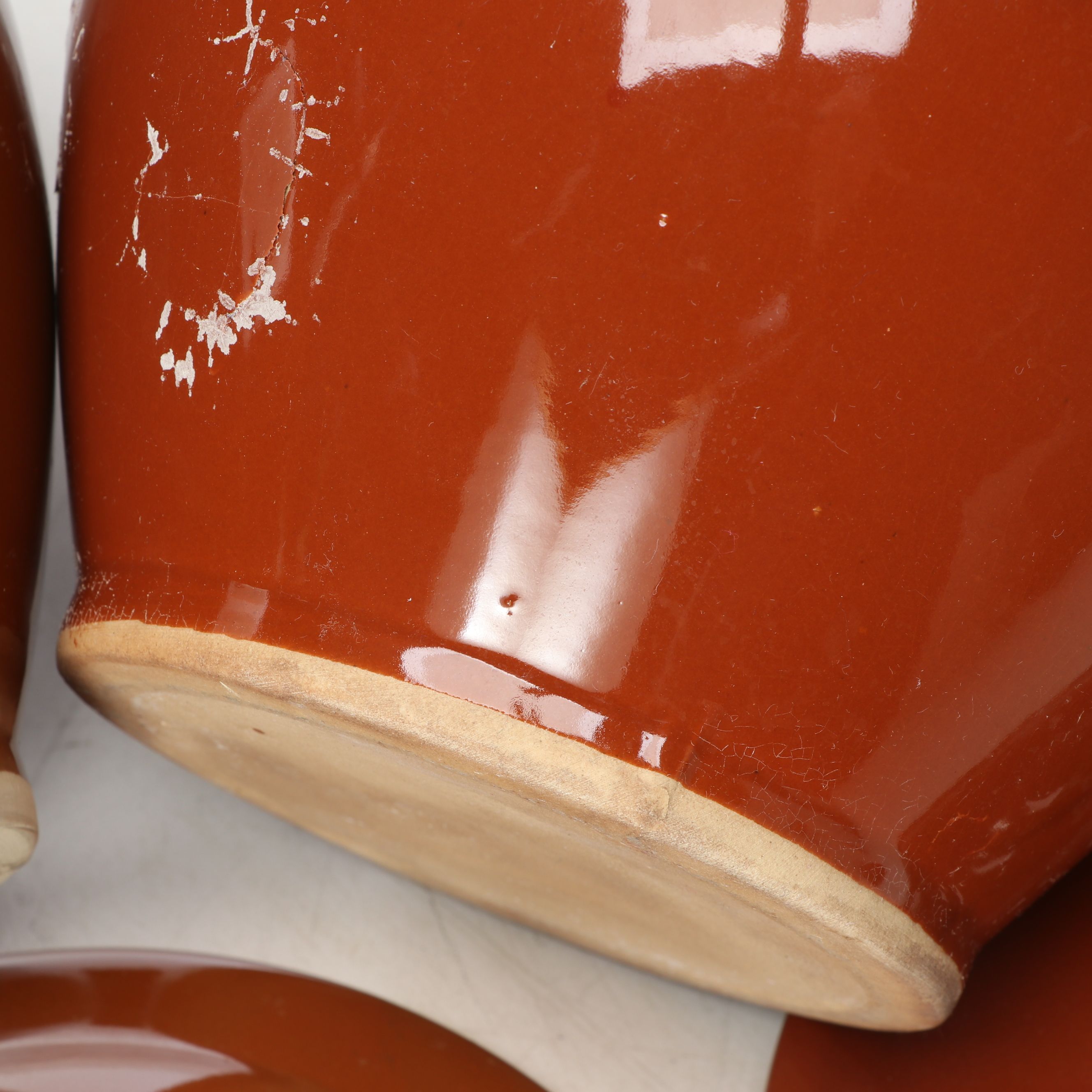 Japanese Glazed Earthenware Crocks and Sauce Jars
