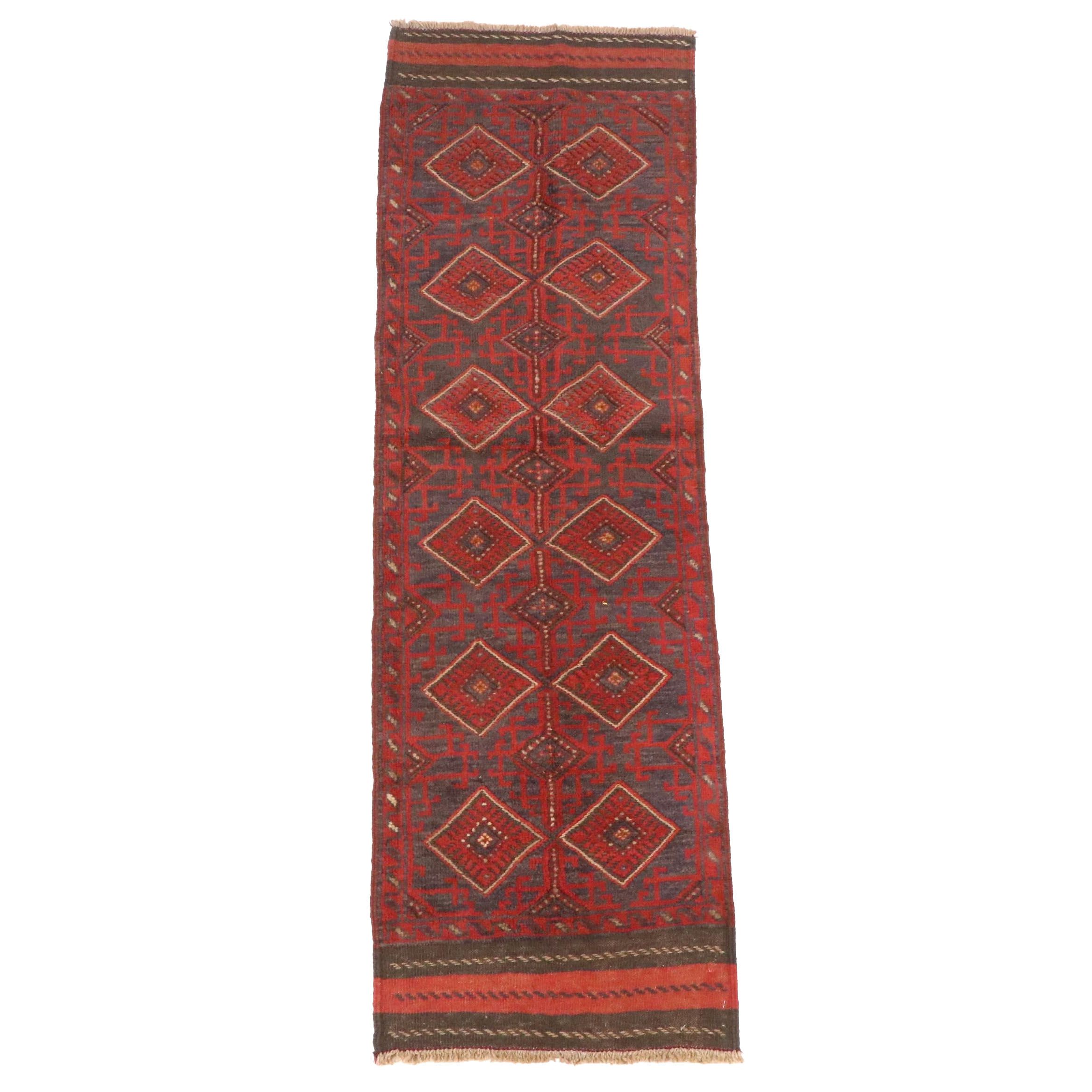 2'3 x 7'8 Handmade Afghan Mashwani Carpet Runner