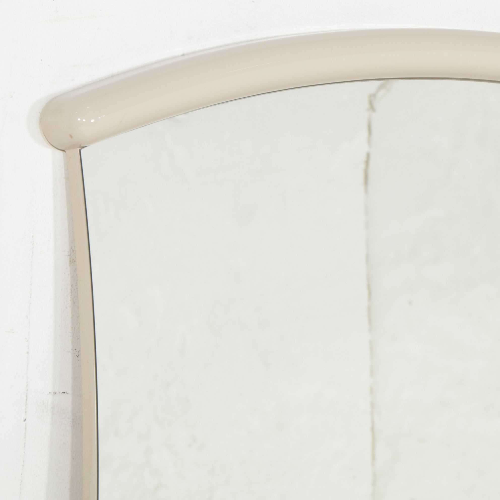 Italian Postmodernist Creamy Pearl Dresser with Mirror & Nightstand