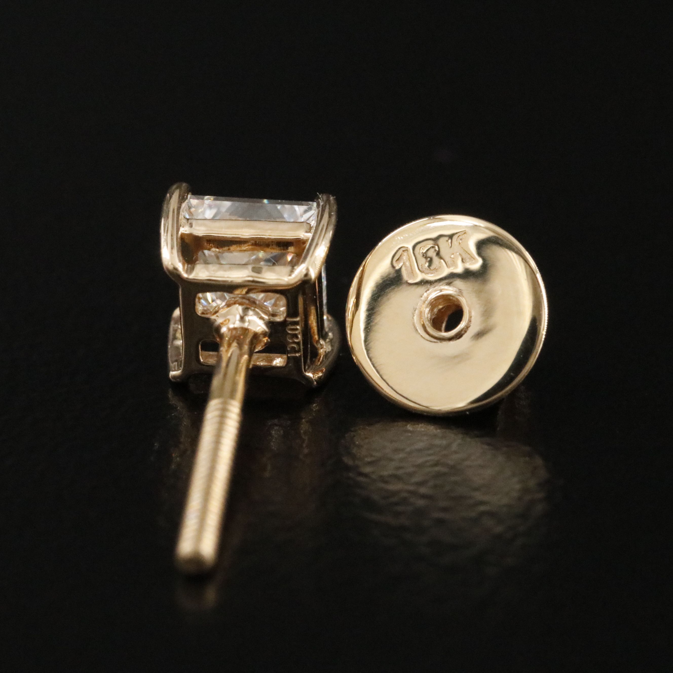 18K 1.03 CTW Diamond Solitaire Earrings with GIA Reports