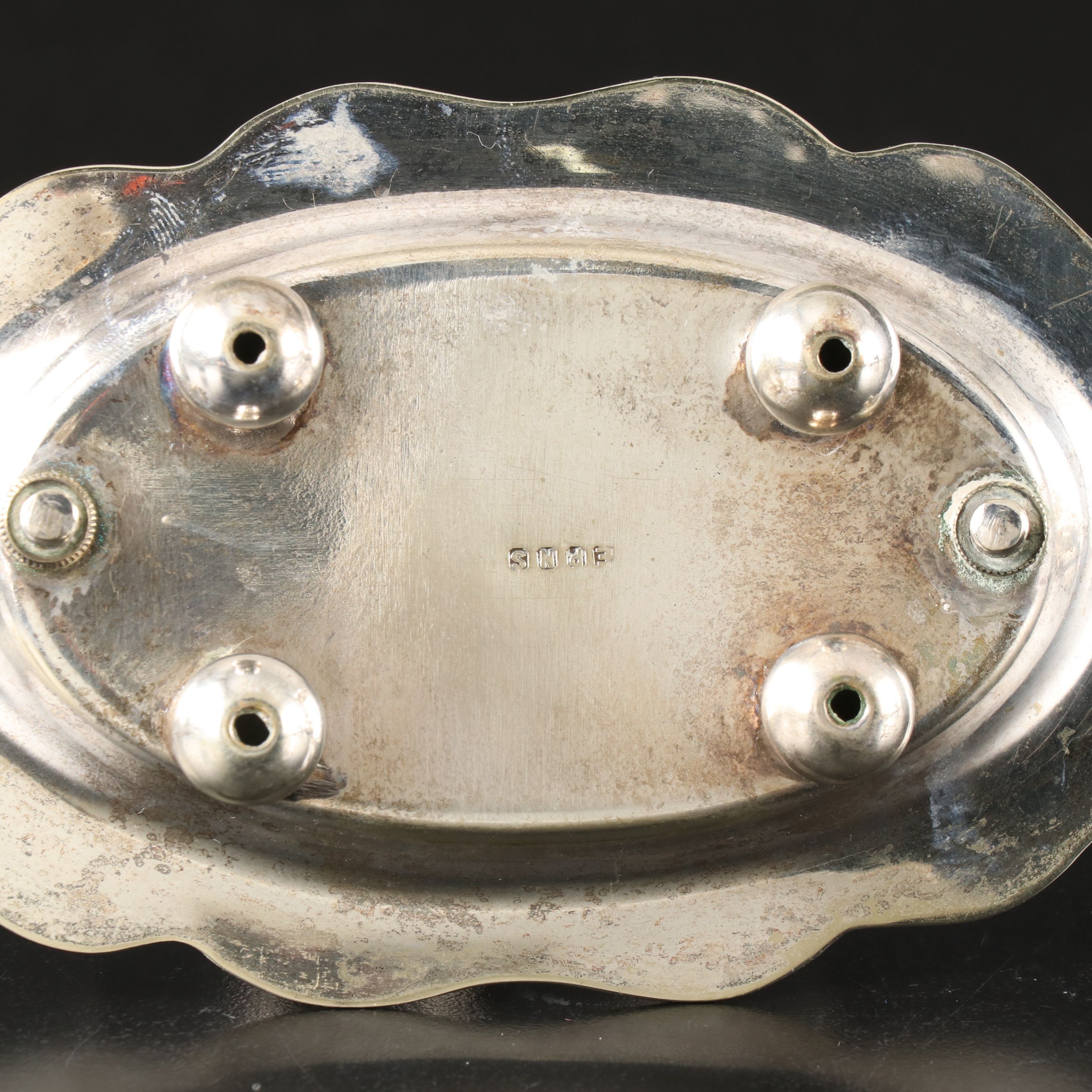 Sterling Handle Carving Set with Other Victorian Style Silver Plate Serveware