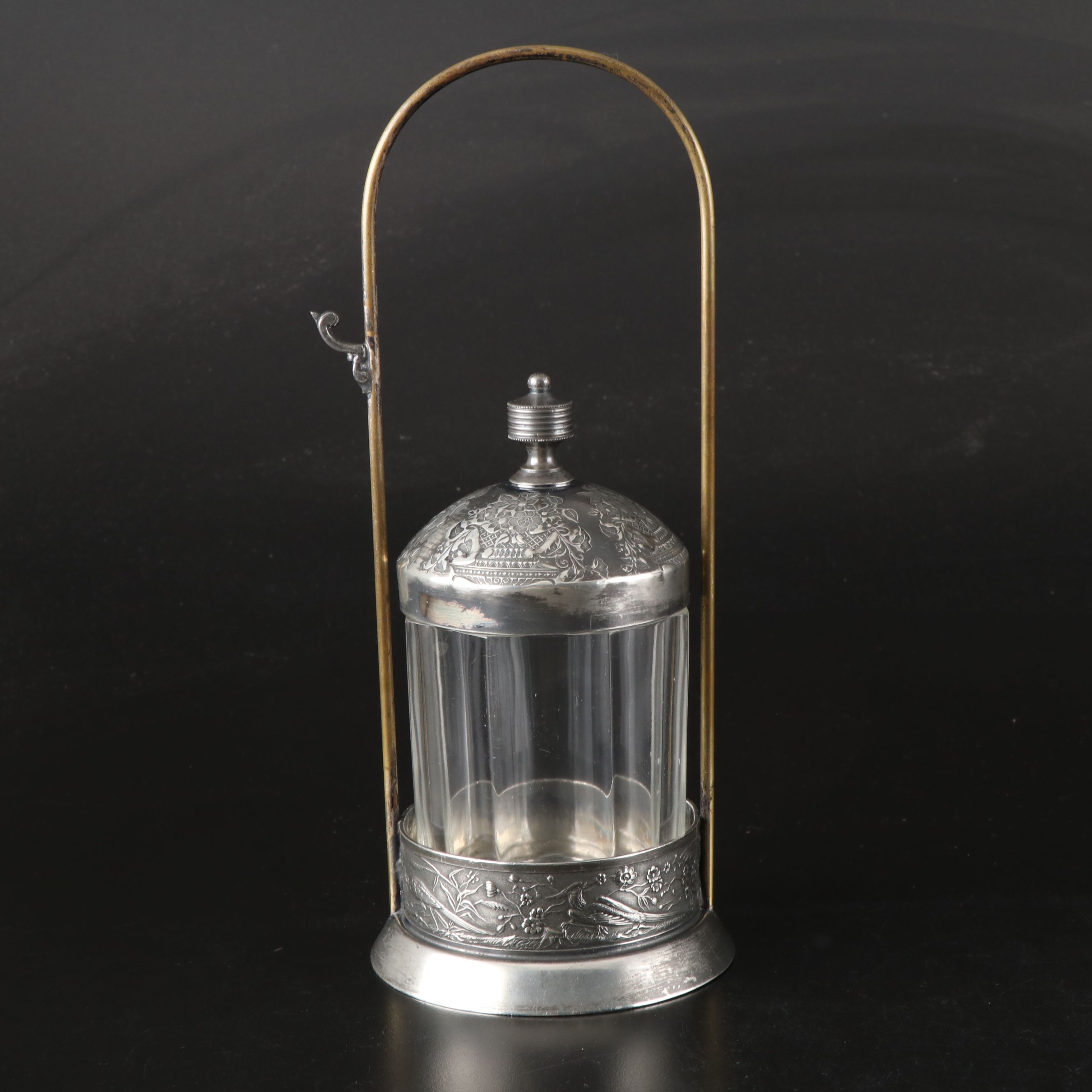 Sterling Handle Carving Set with Other Victorian Style Silver Plate Serveware