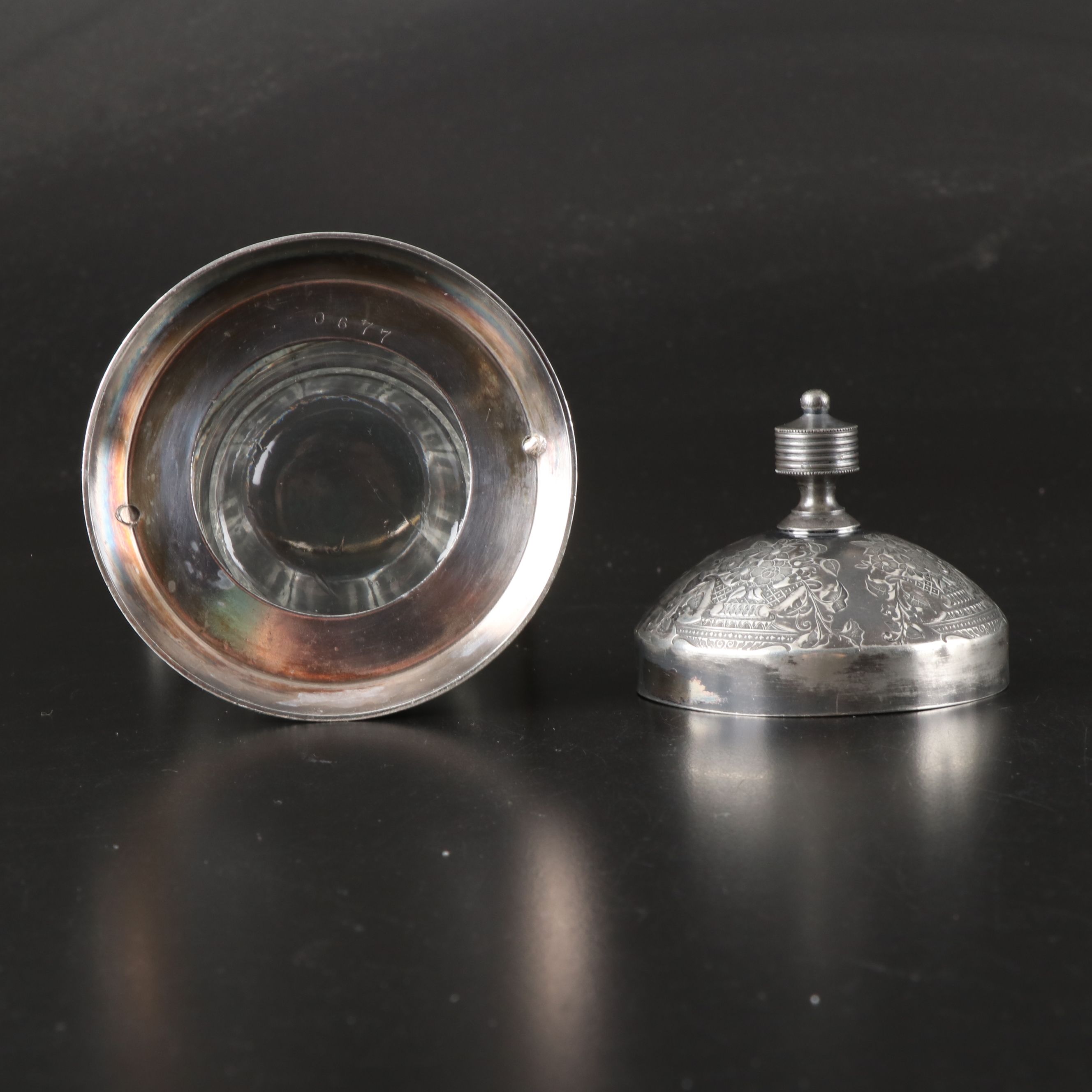 Sterling Handle Carving Set with Other Victorian Style Silver Plate Serveware