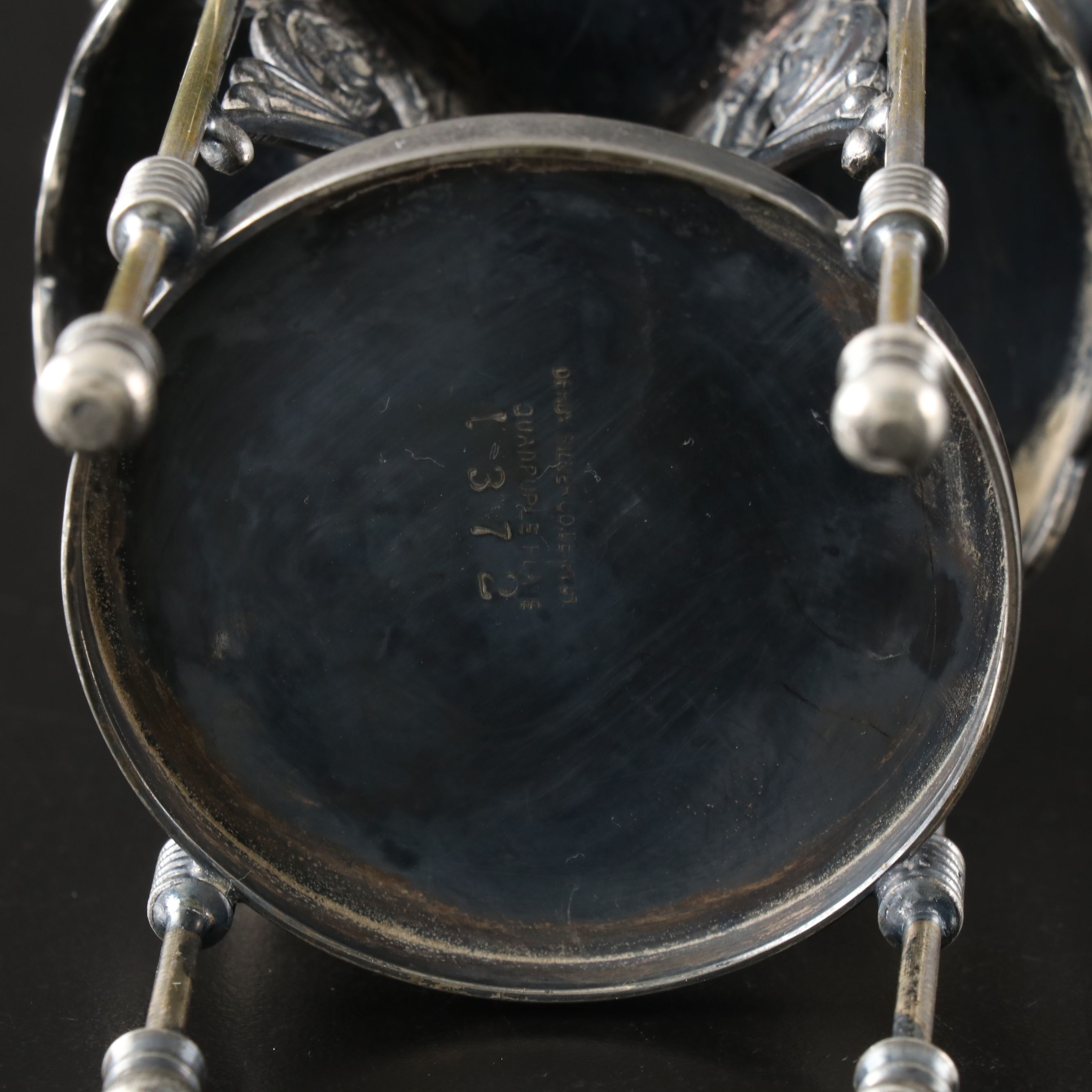 Sterling Handle Carving Set with Other Victorian Style Silver Plate Serveware