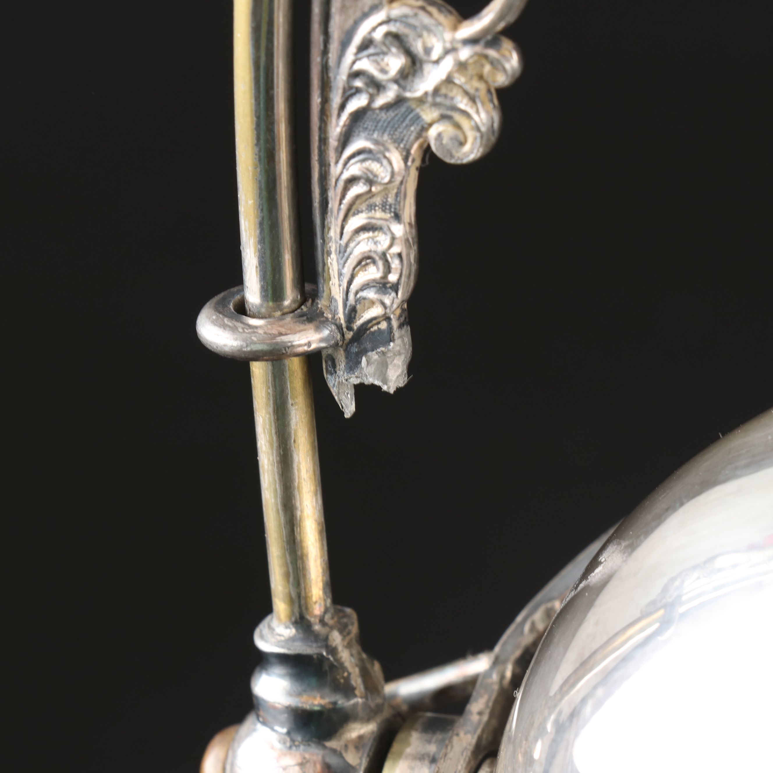 Sterling Handle Carving Set with Other Victorian Style Silver Plate Serveware