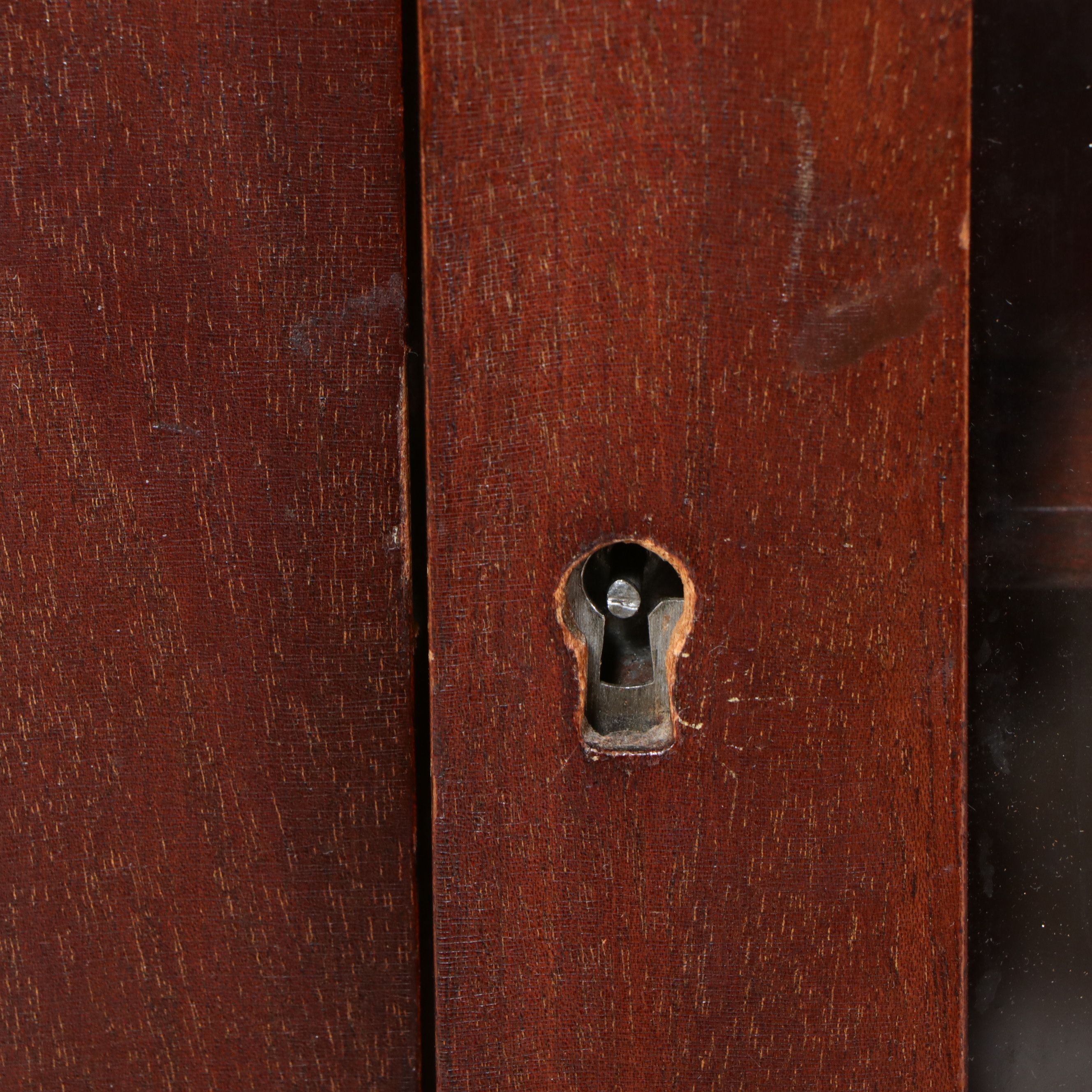 Walnut Arts and Crafts Glazed Bookcase, Early to Mid-20th Century
