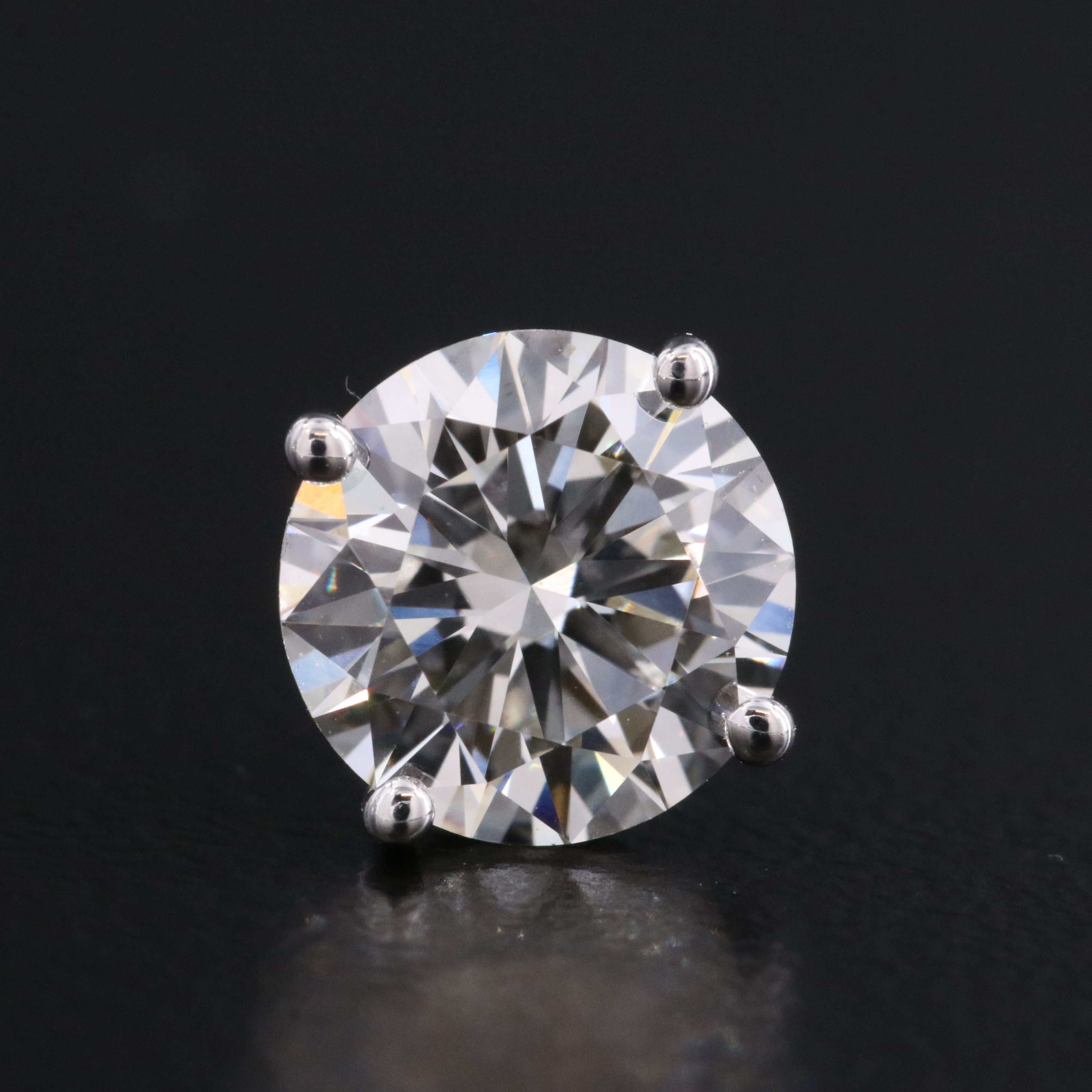 18K 3.02 CTW Lab Grown Diamond Stud Earrings with Online IGI Reports