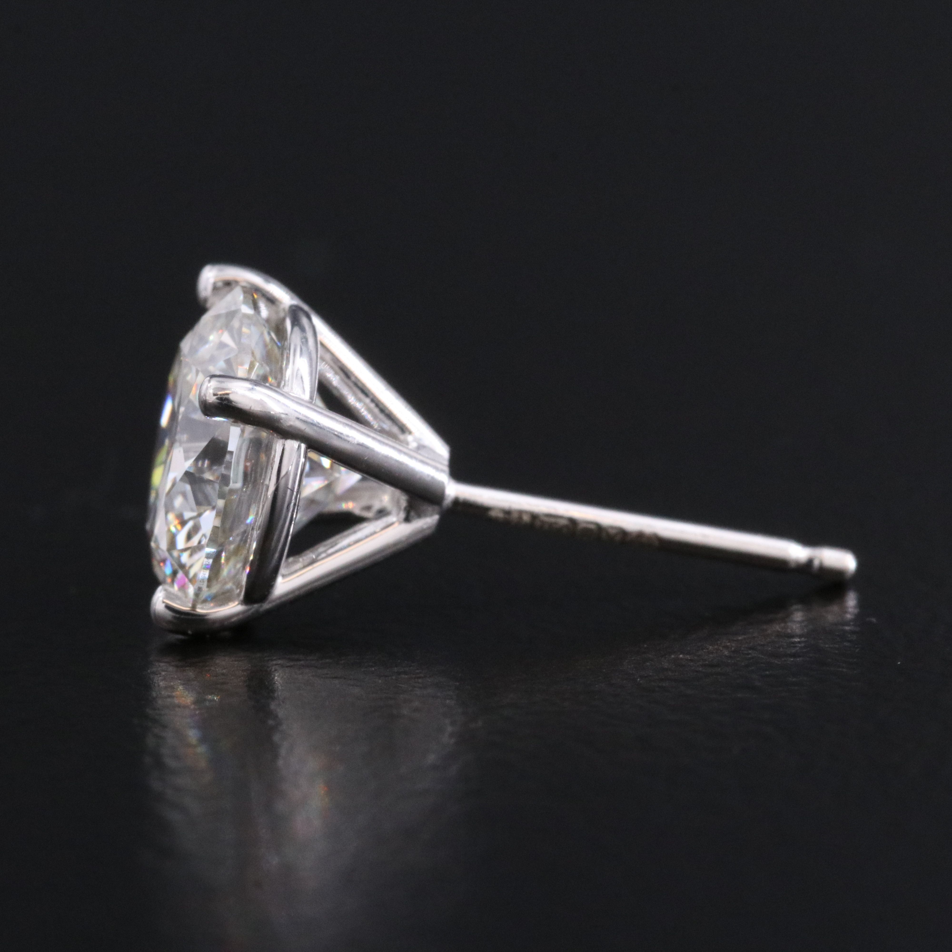 18K 3.02 CTW Lab Grown Diamond Stud Earrings with Online IGI Reports