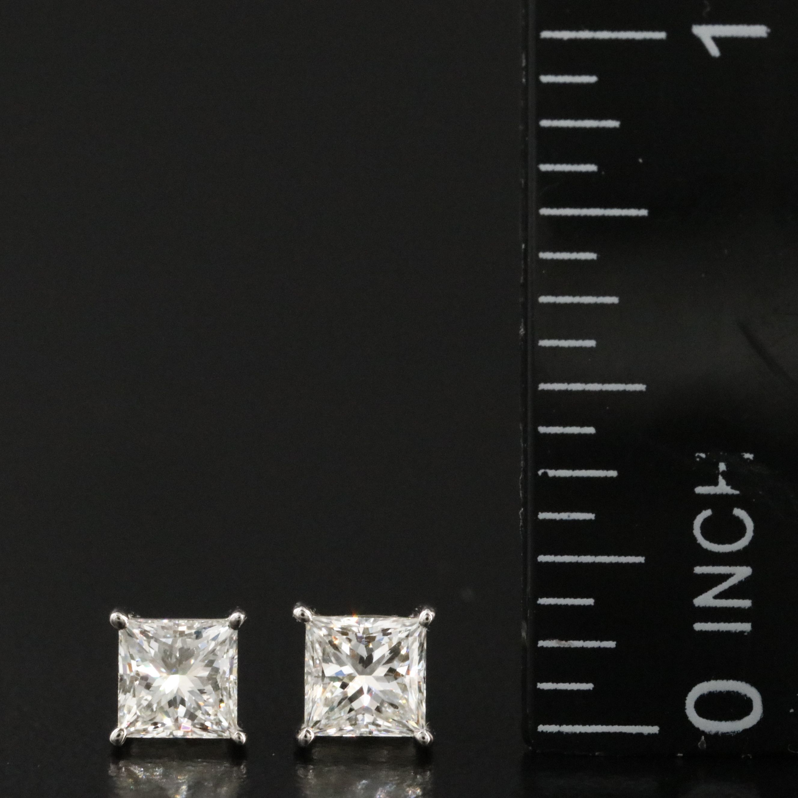 Platinum 1.00 CTW Diamond Solitaire Earrings with GIA Reports