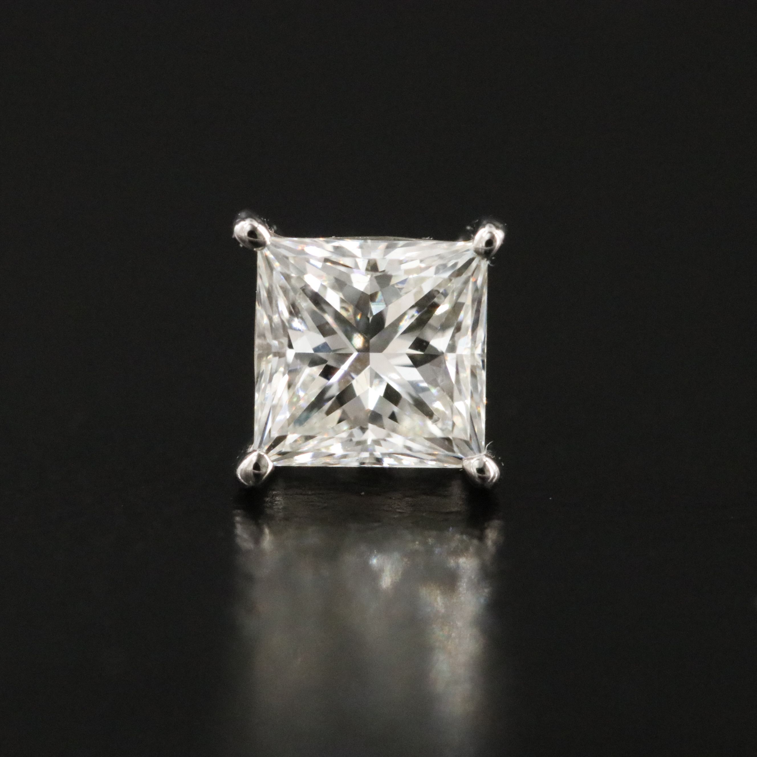 Platinum 1.00 CTW Diamond Solitaire Earrings with GIA Reports