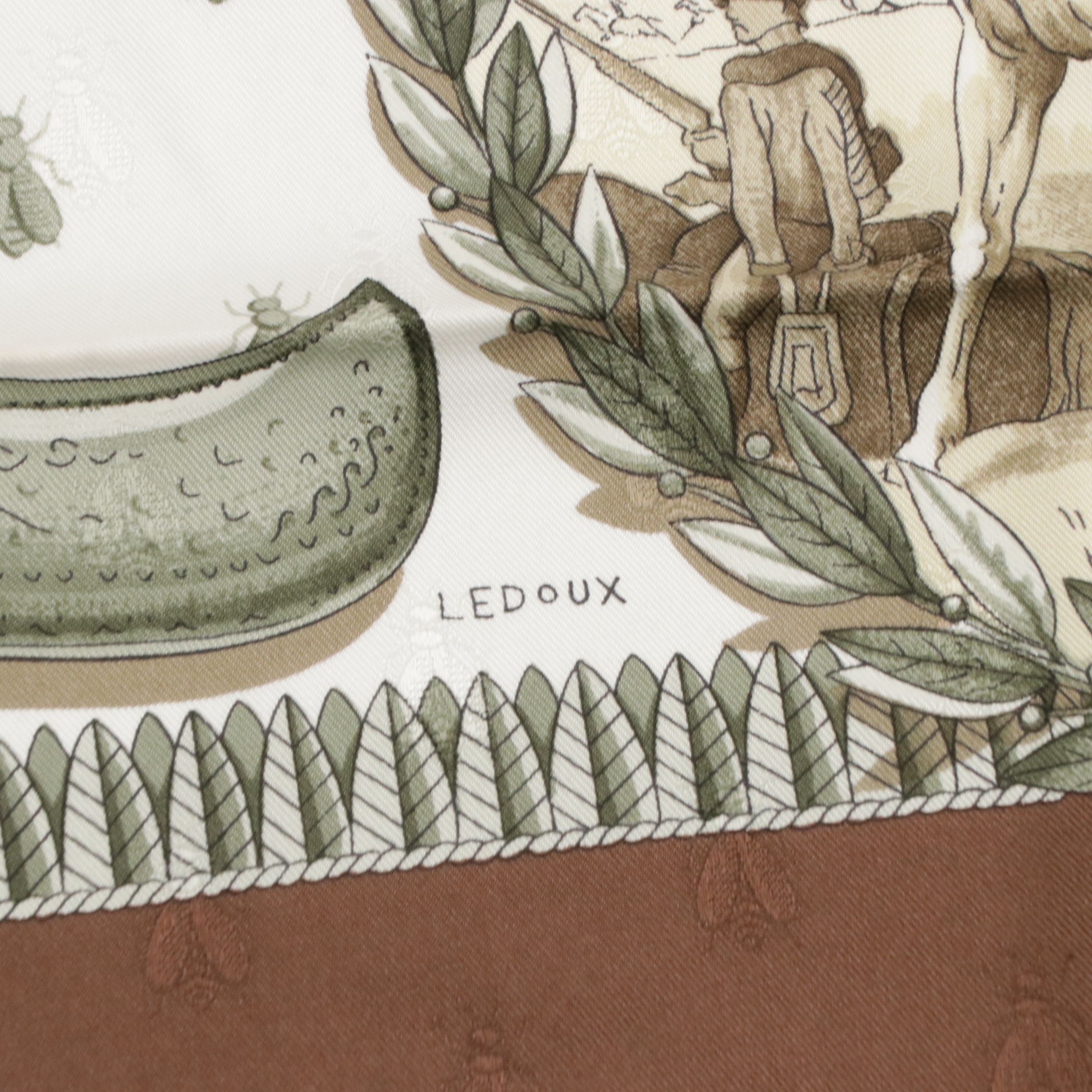 Hermès "Napoléon" Silk Jacquard Scarf 90