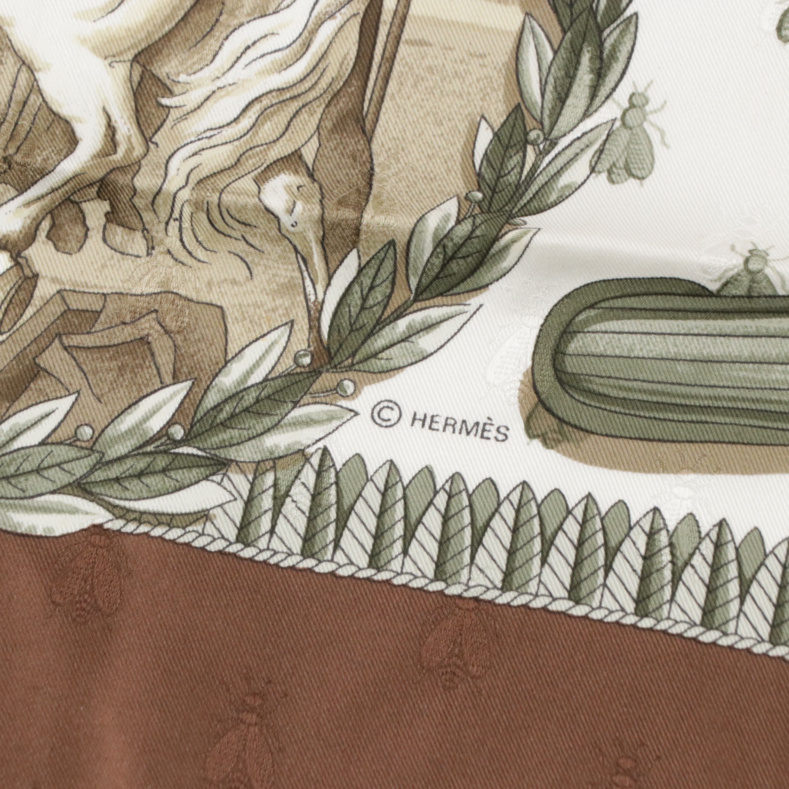 Hermès "Napoléon" Silk Jacquard Scarf 90