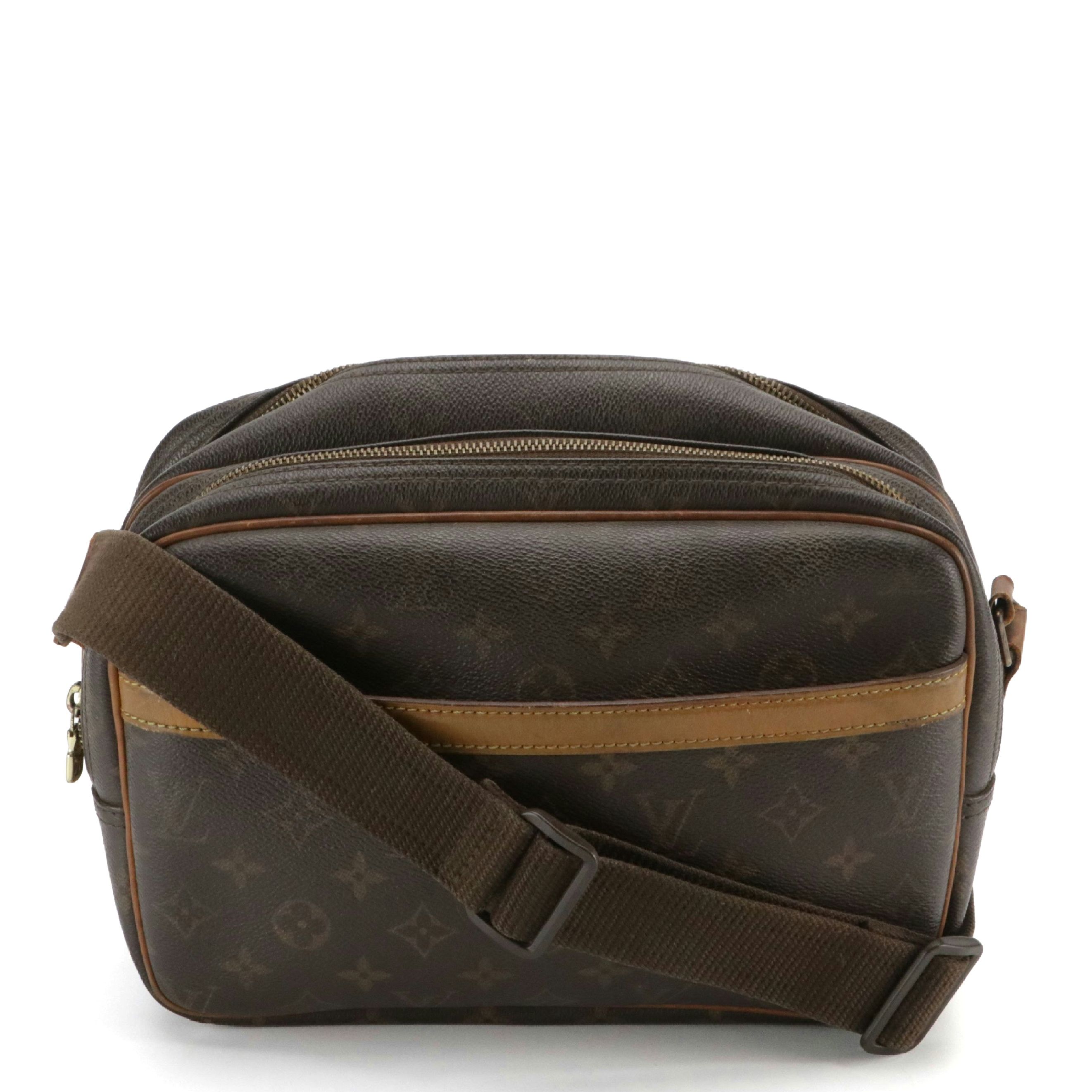 Louis Vuitton Reporter PM Crossbody Bag in Monogram Canvas and Leather Trim