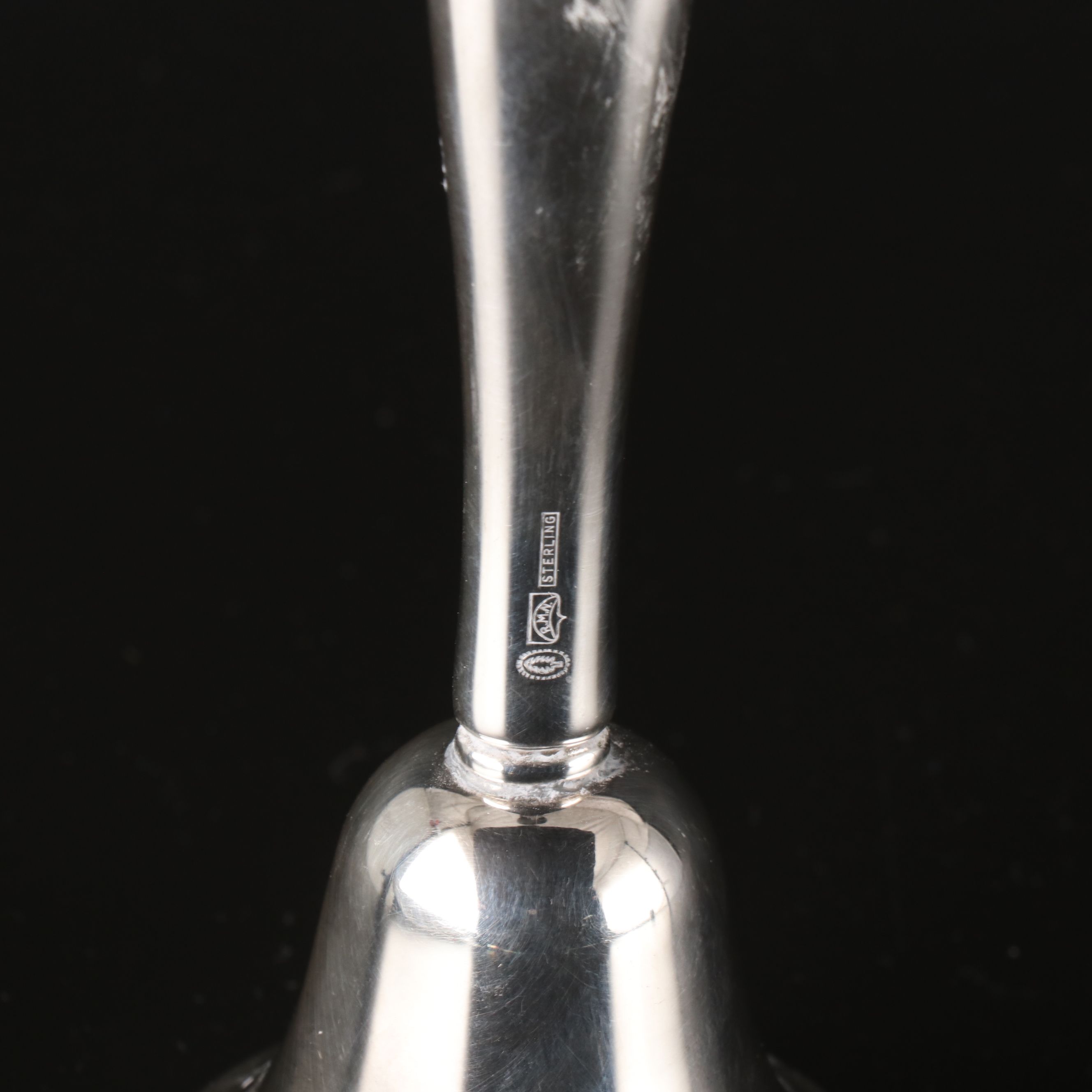 Tuttle Sterling Silver Handle Dinner Bell, 1969-1974