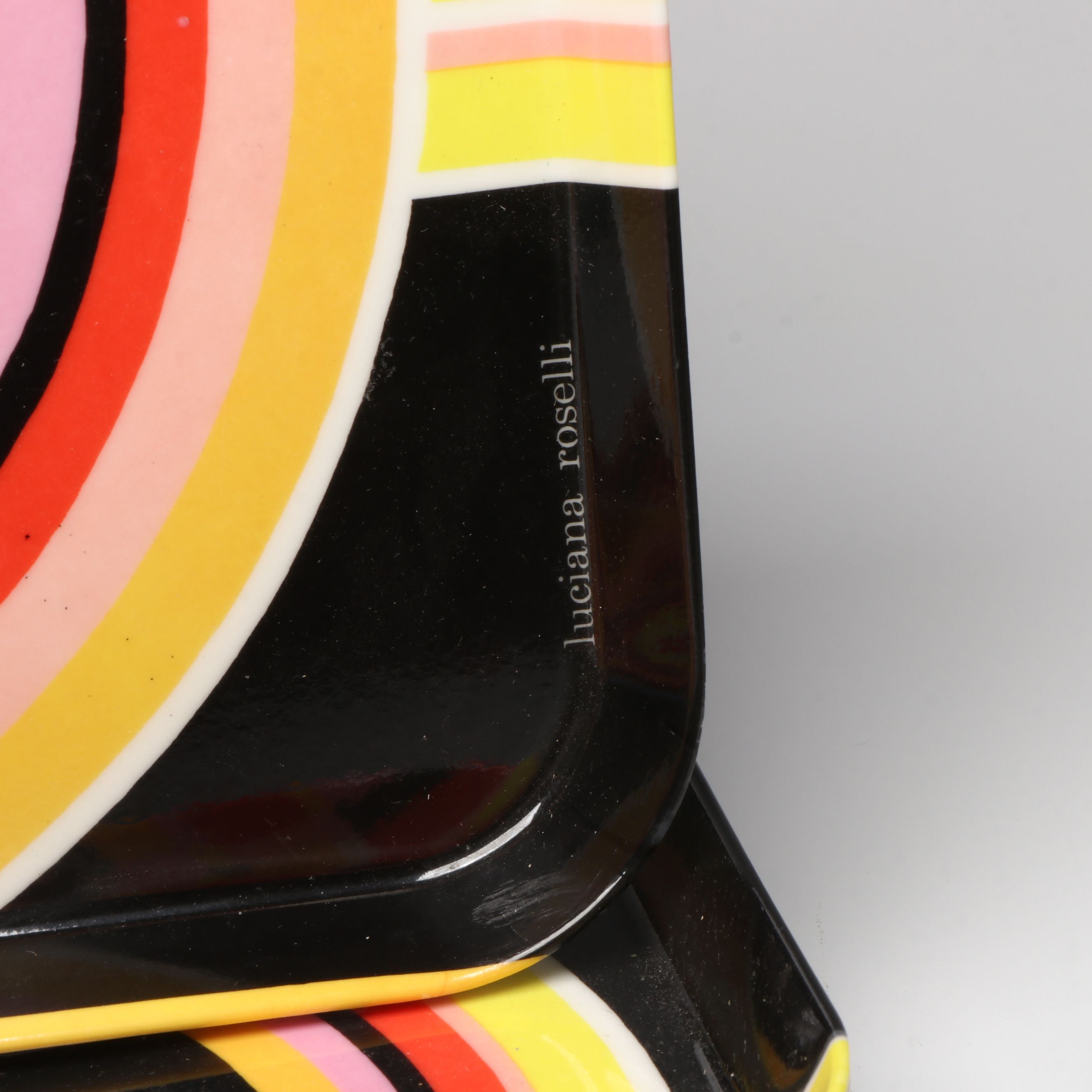 Luciana Roselli Retro Melamine Serving Trays with Acrylic Champagne Bucket