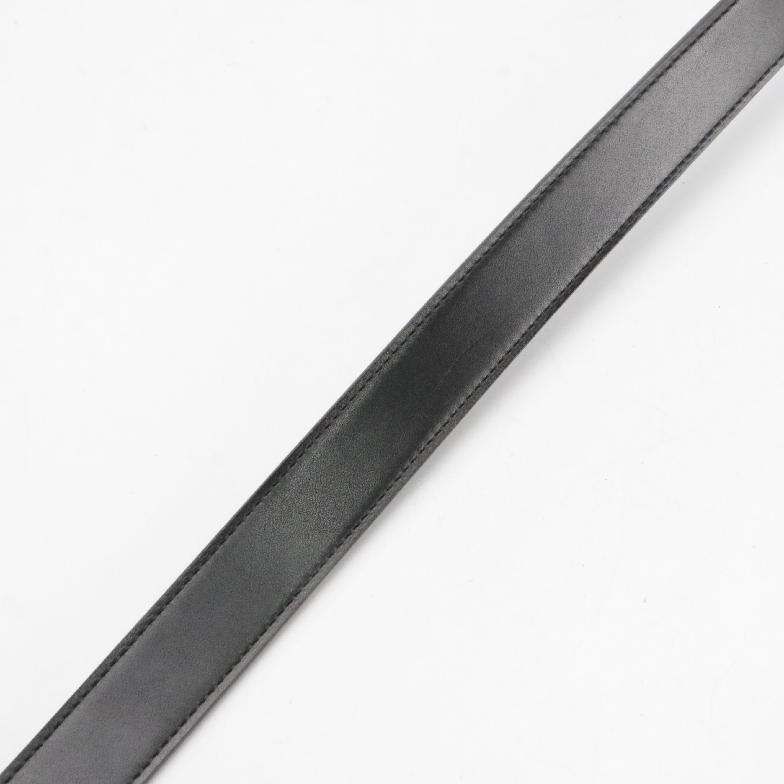 Gucci Black Leather Belt with G Buckle