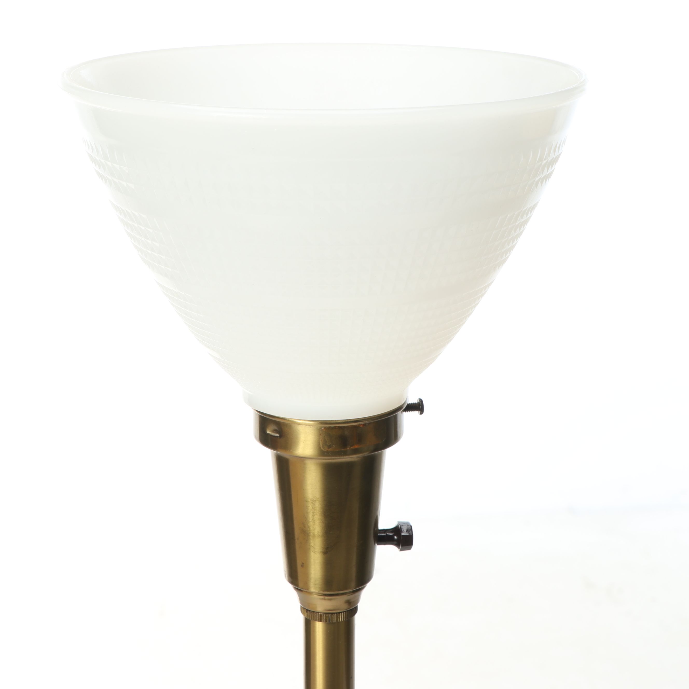 Federal Style Eagle and Other Brass Finish Candlestick Table Lamps