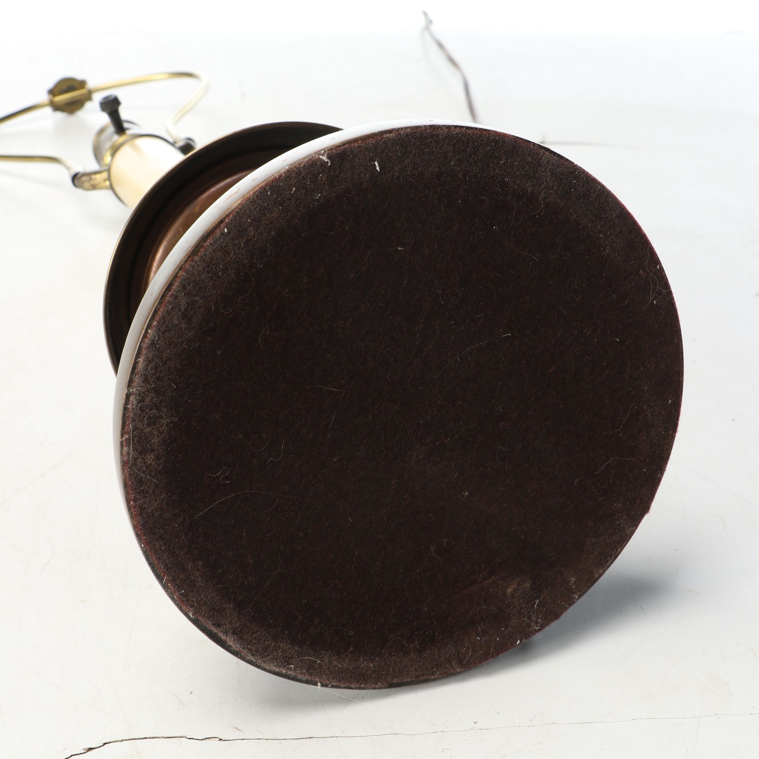 Federal Style Eagle and Other Brass Finish Candlestick Table Lamps