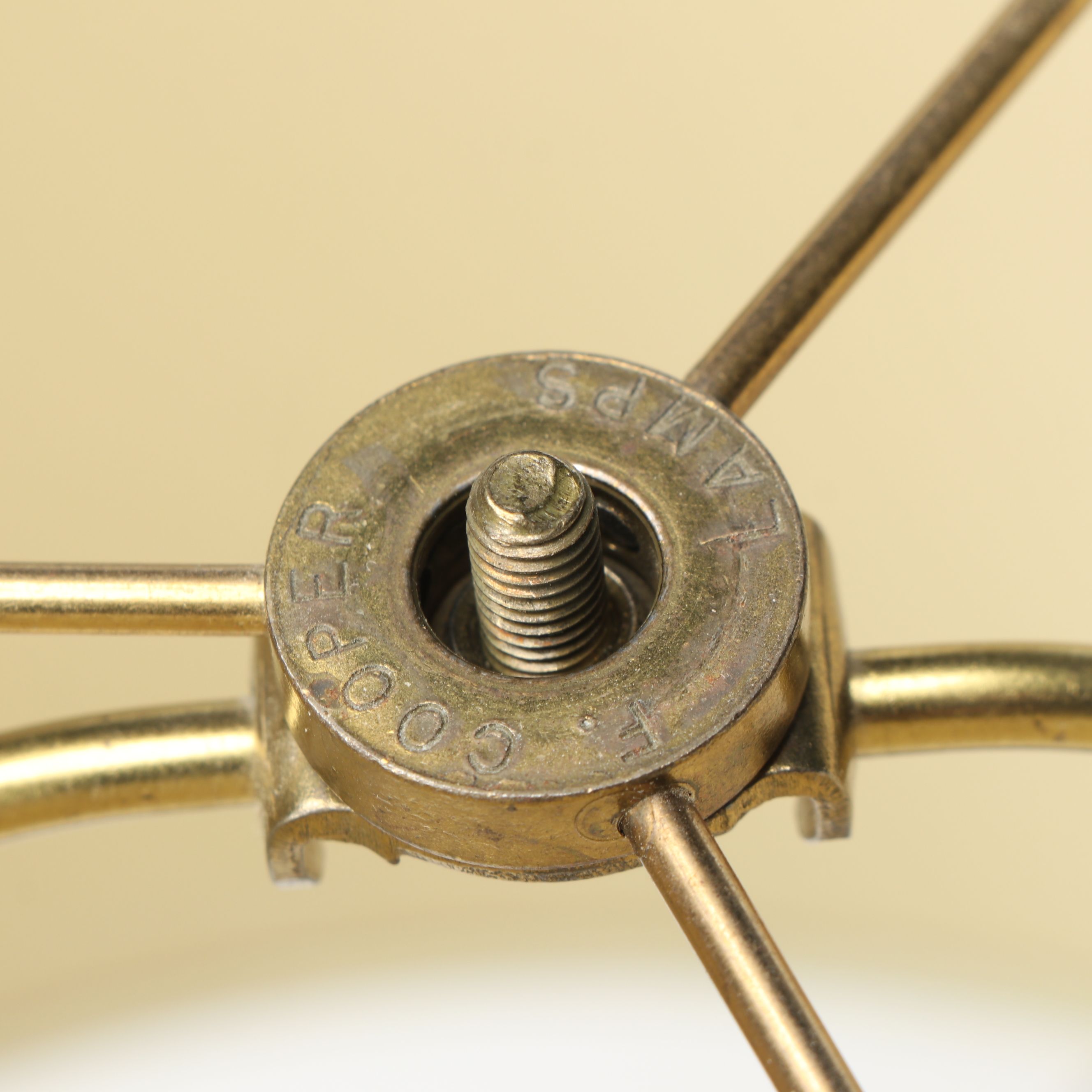 Federal Style Eagle and Other Brass Finish Candlestick Table Lamps