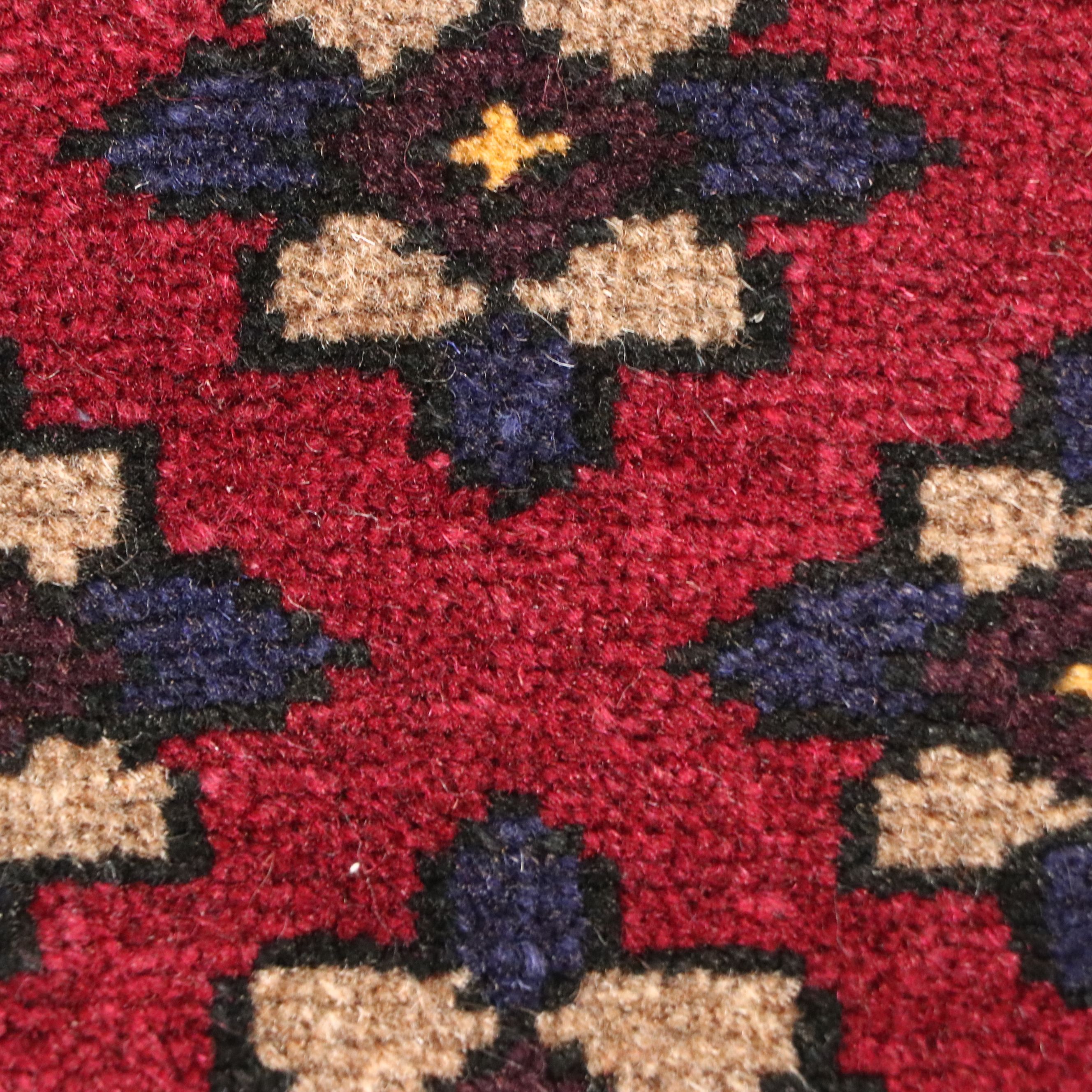 2'11 x 4'7 Hand-Knotted Afghan Baluch Accent Rug