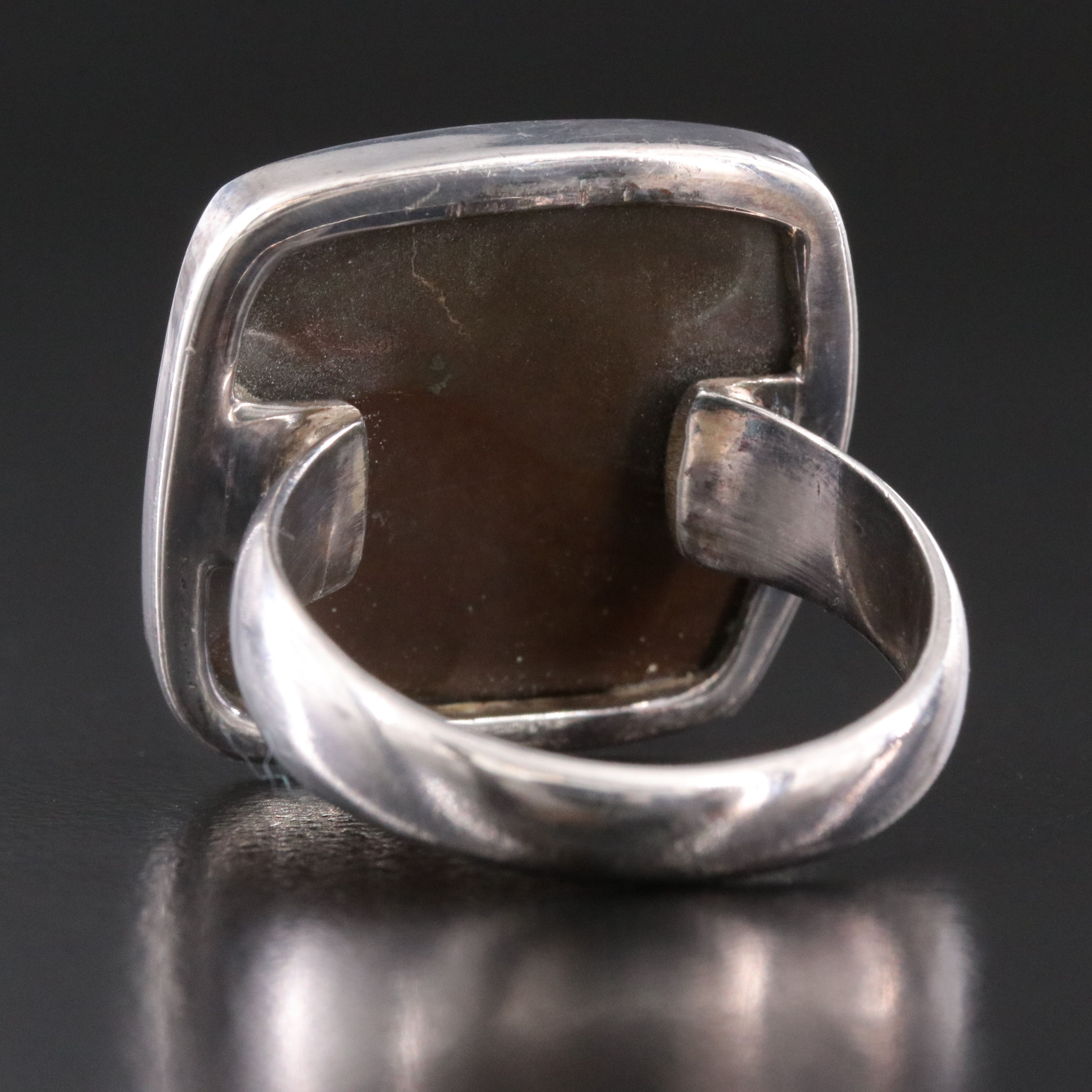 Sterling Ammolite Triplet Ring