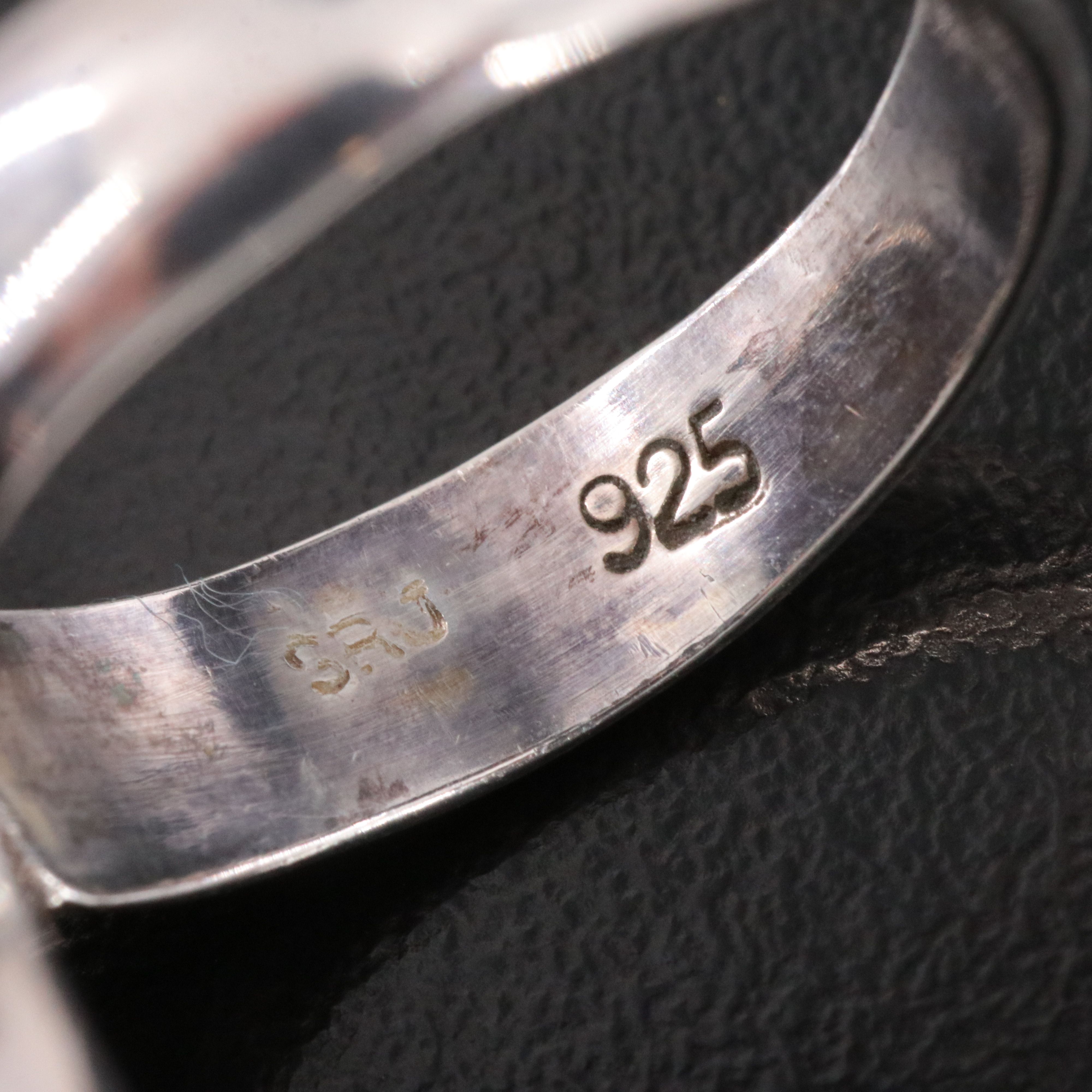 Sterling Ammolite Triplet Ring