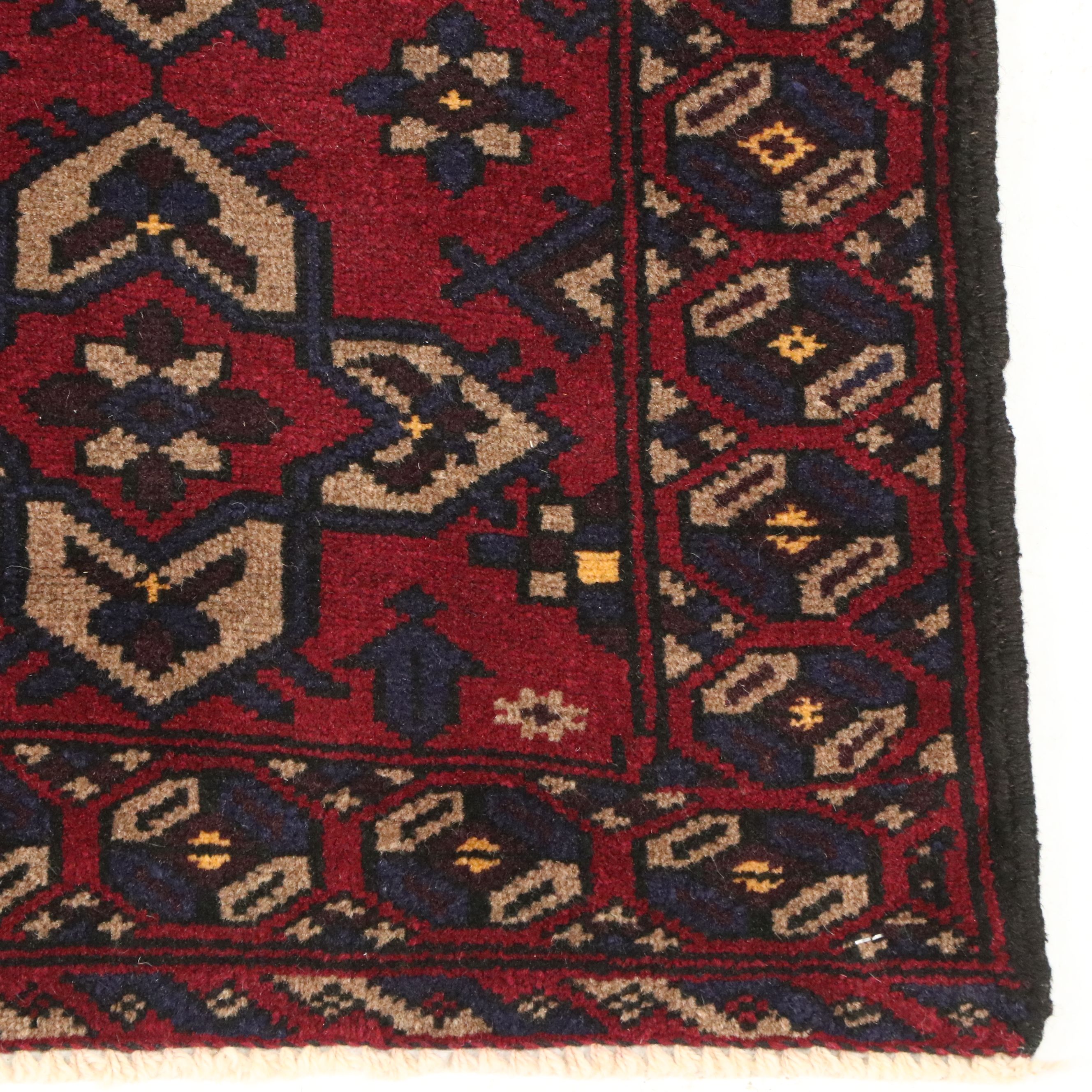 2'11 x 4'7 Hand-Knotted Afghan Baluch Accent Rug