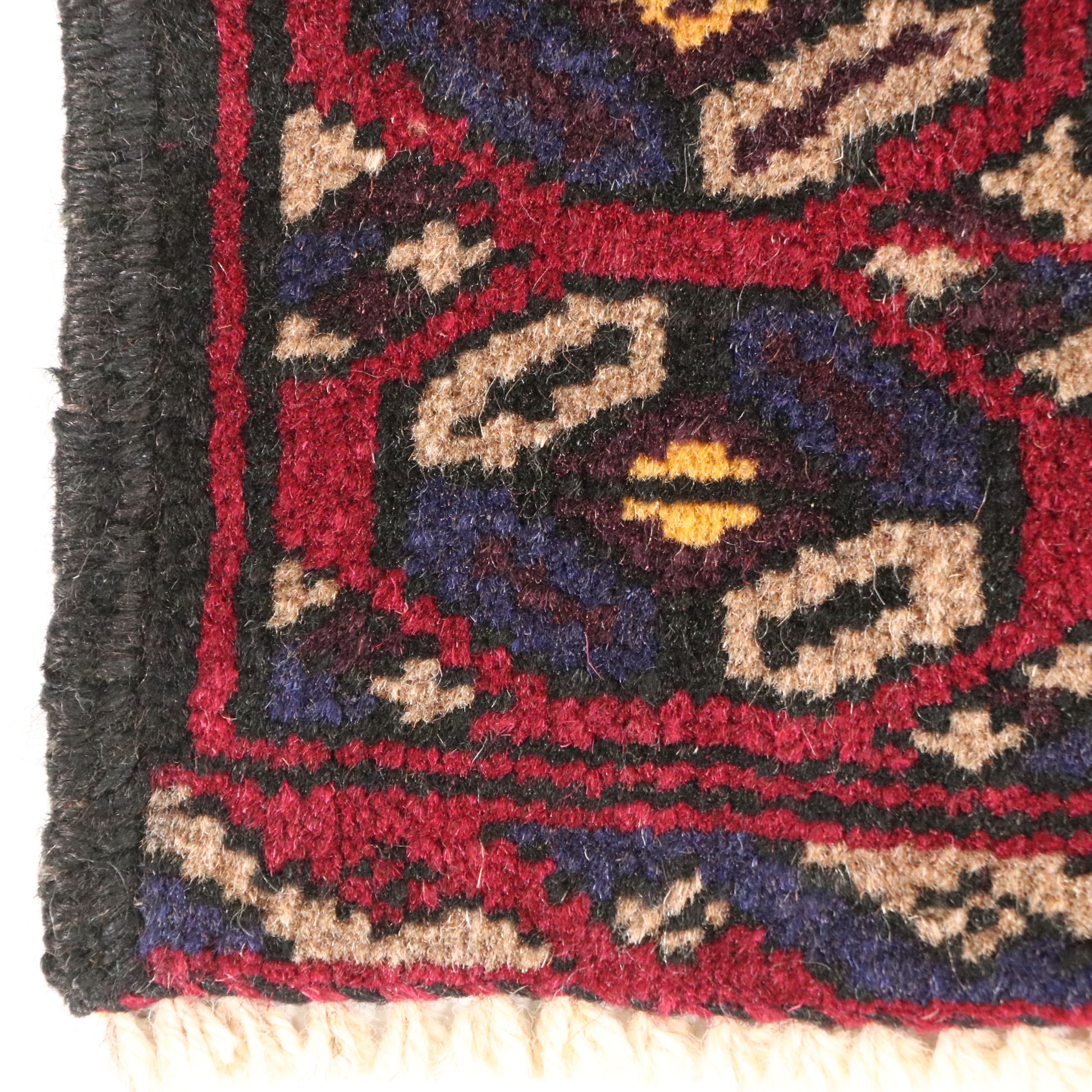 2'11 x 4'7 Hand-Knotted Afghan Baluch Accent Rug