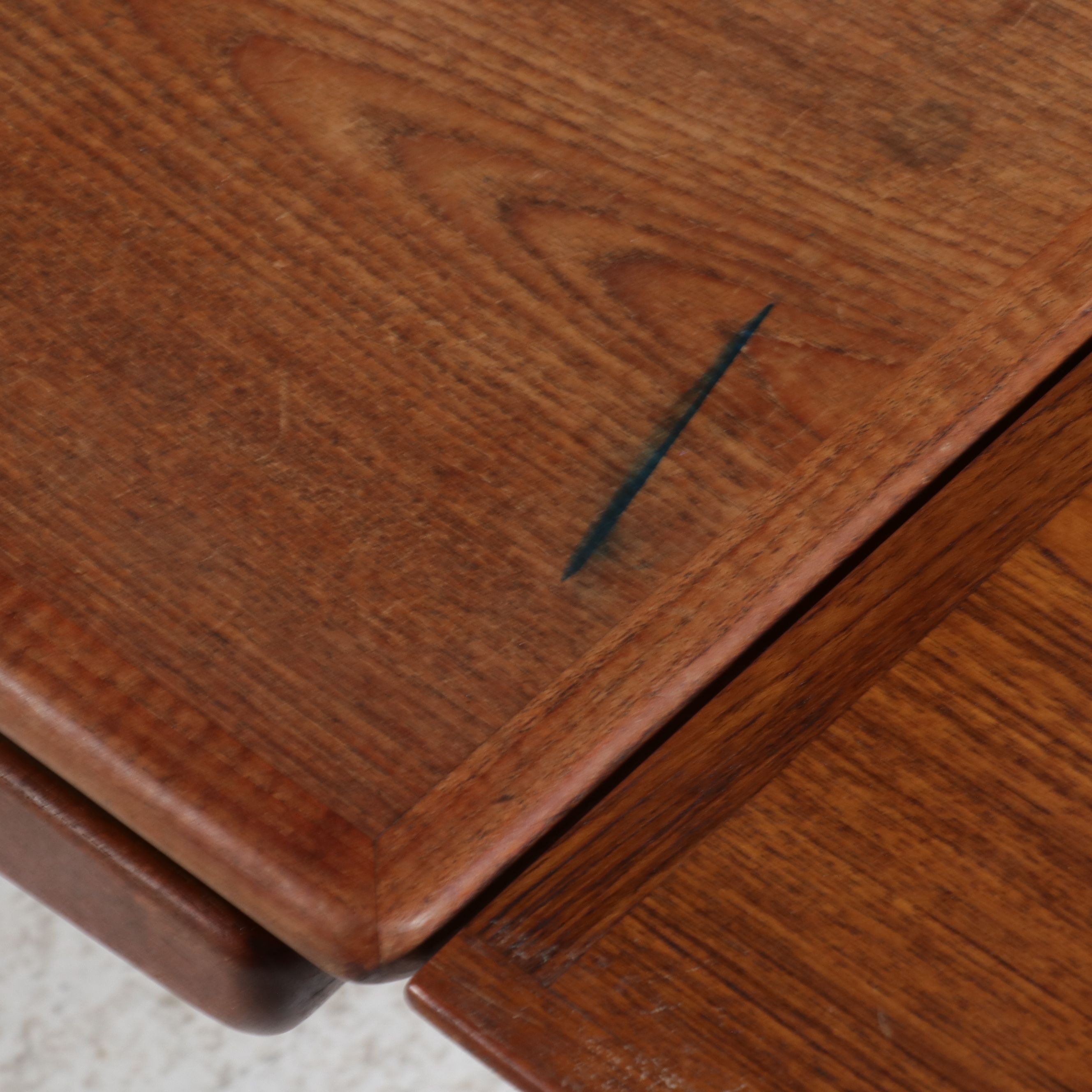 Danish Modern  Style Teak Draw-Leaf Dining Table, Mid to Late 20th Century