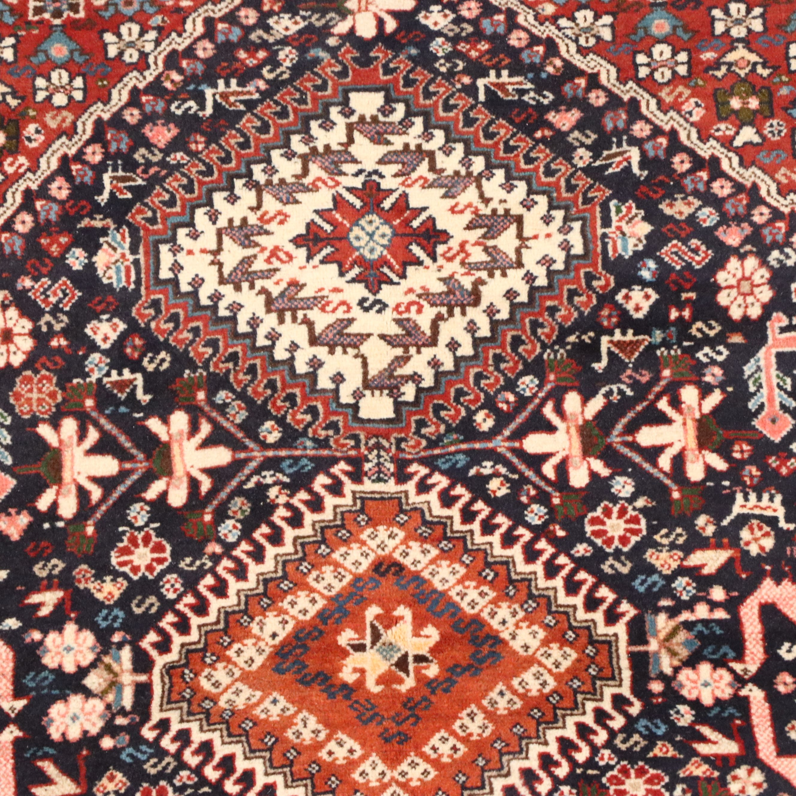 3'3 x 5'3 Hand-Knotted Persian Shiraz Area Rug