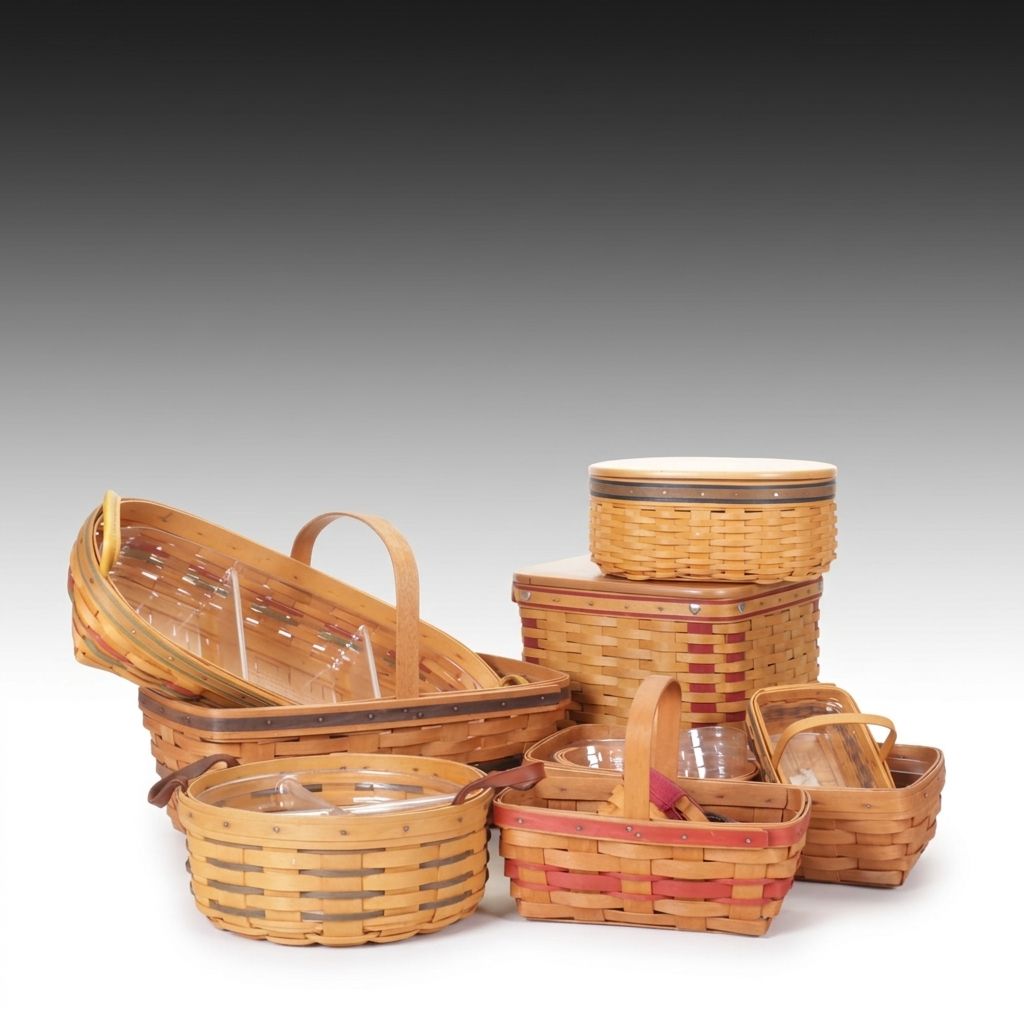 Longaberger Christmas "Gingerbread" and Other Woven Baskets