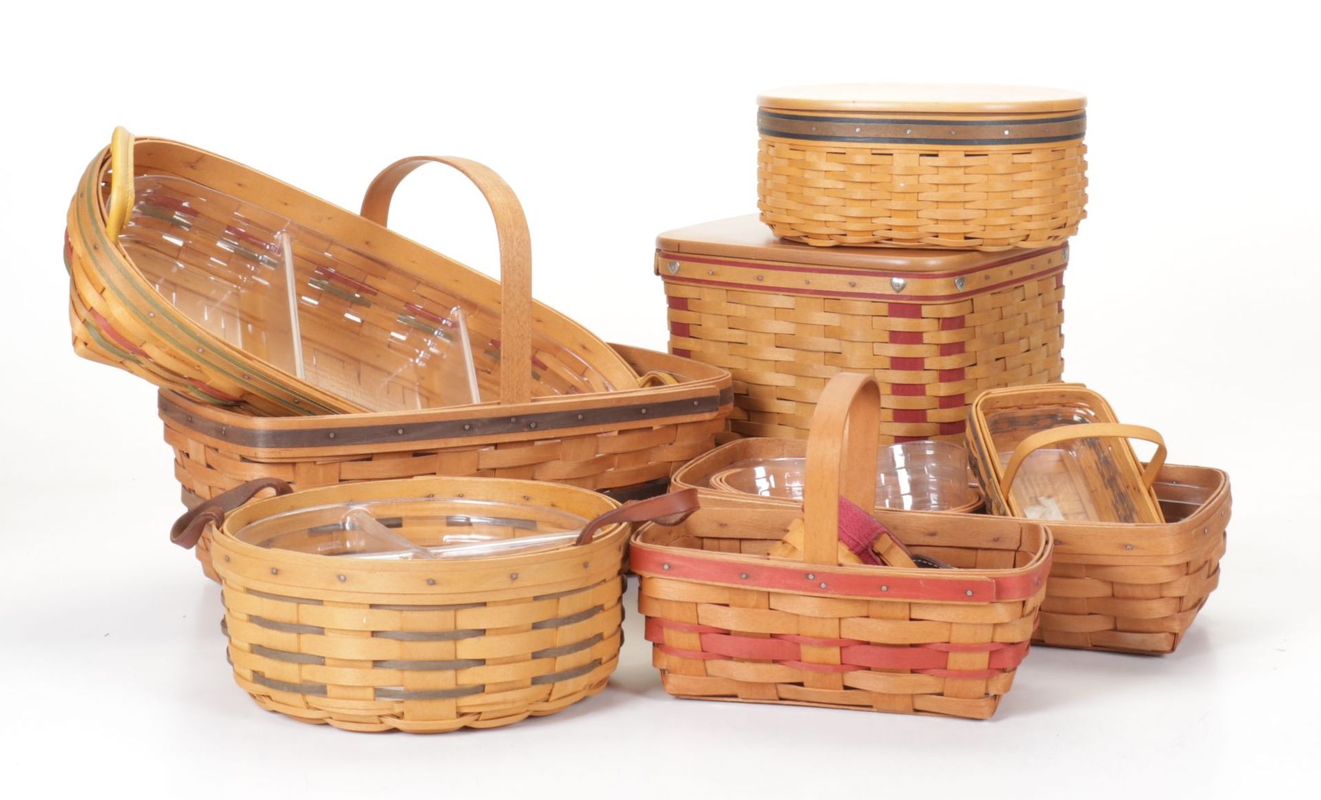 Longaberger Christmas "Gingerbread" and Other Woven Baskets