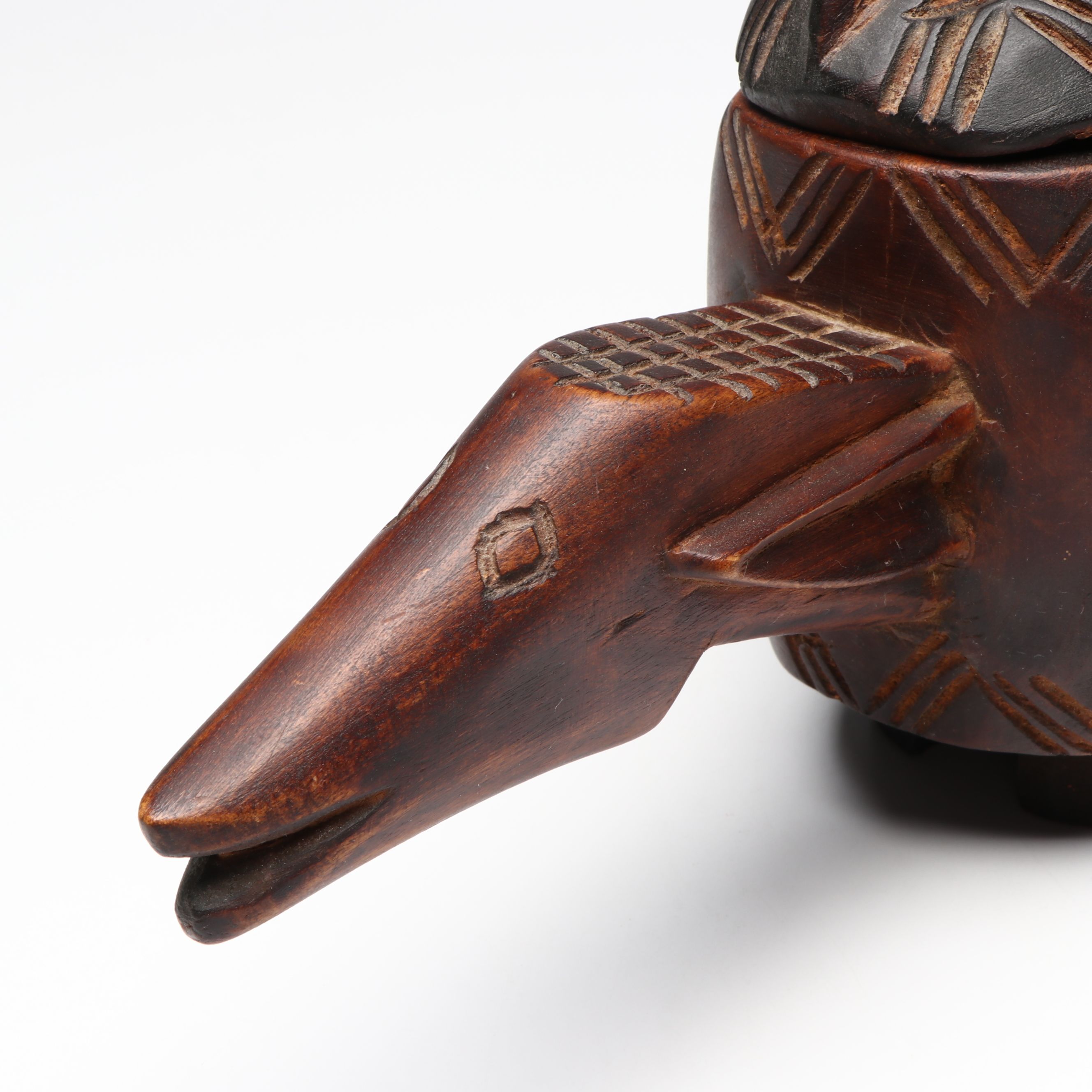 West African Dogon "Aduno Koro" Ark Carved Wood Ritual Vessel