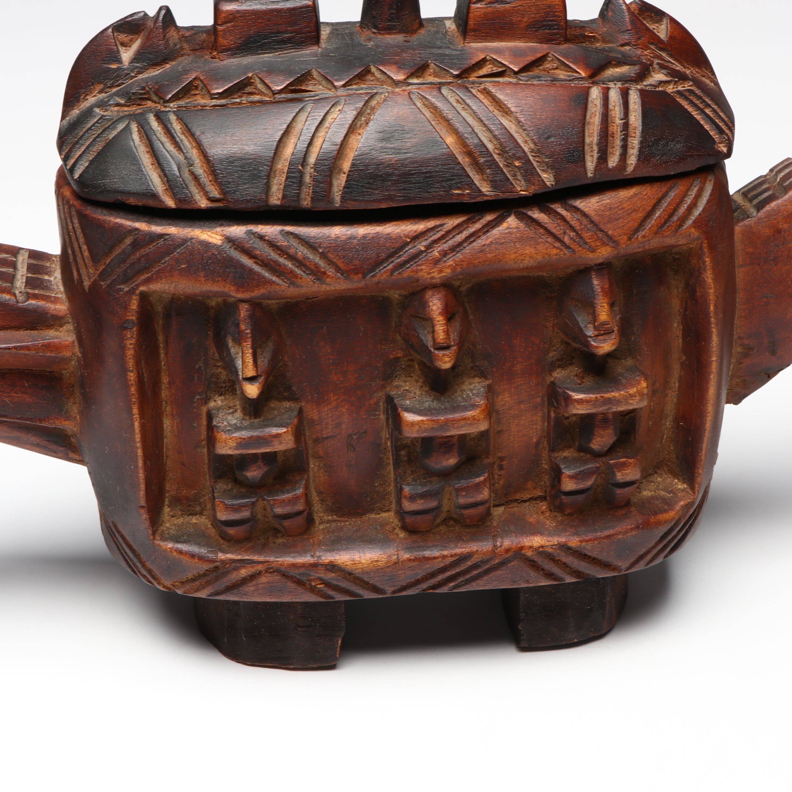 West African Dogon "Aduno Koro" Ark Carved Wood Ritual Vessel
