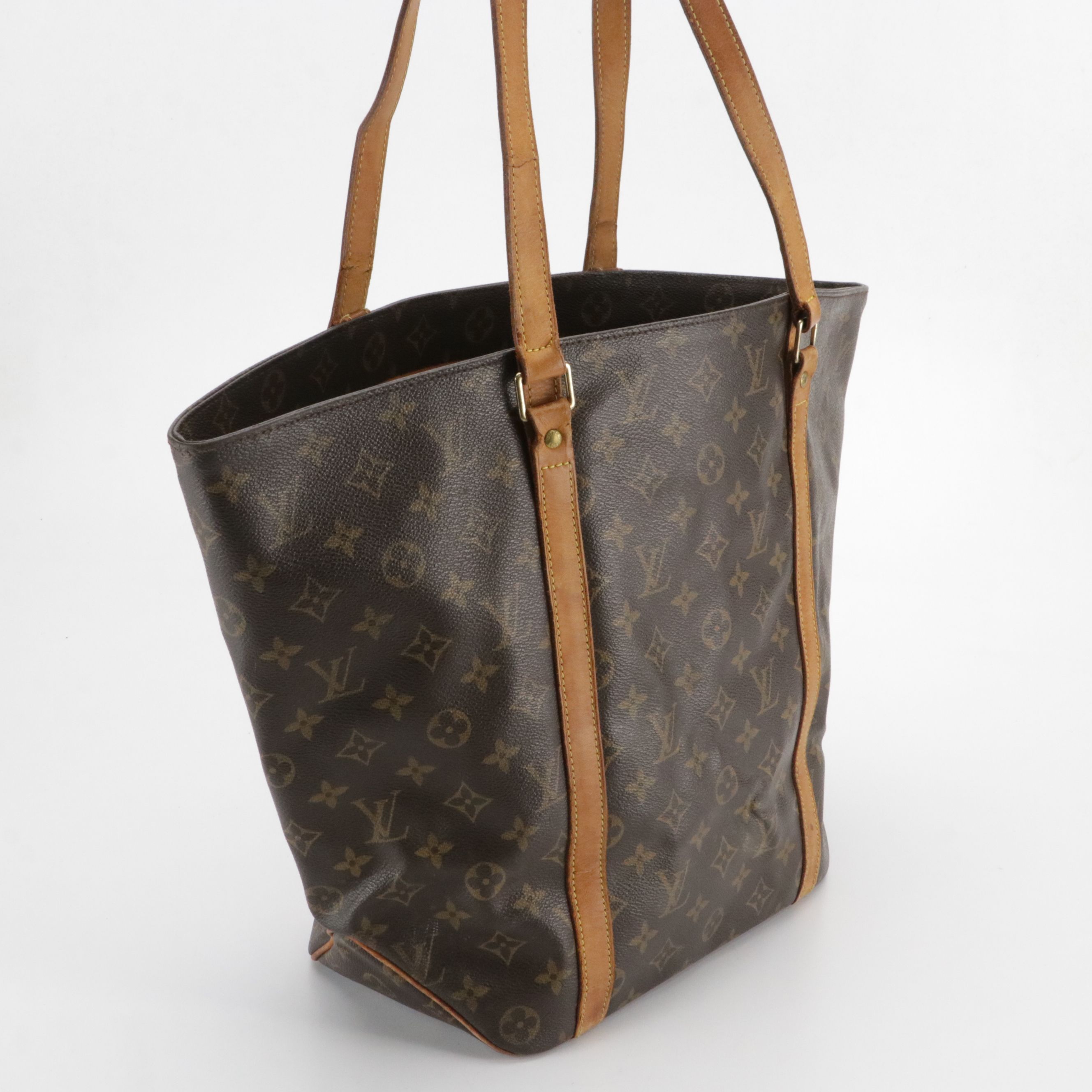 Louis Vuitton Sac Shopping Tote Bag in Monogram Canvas and Leather