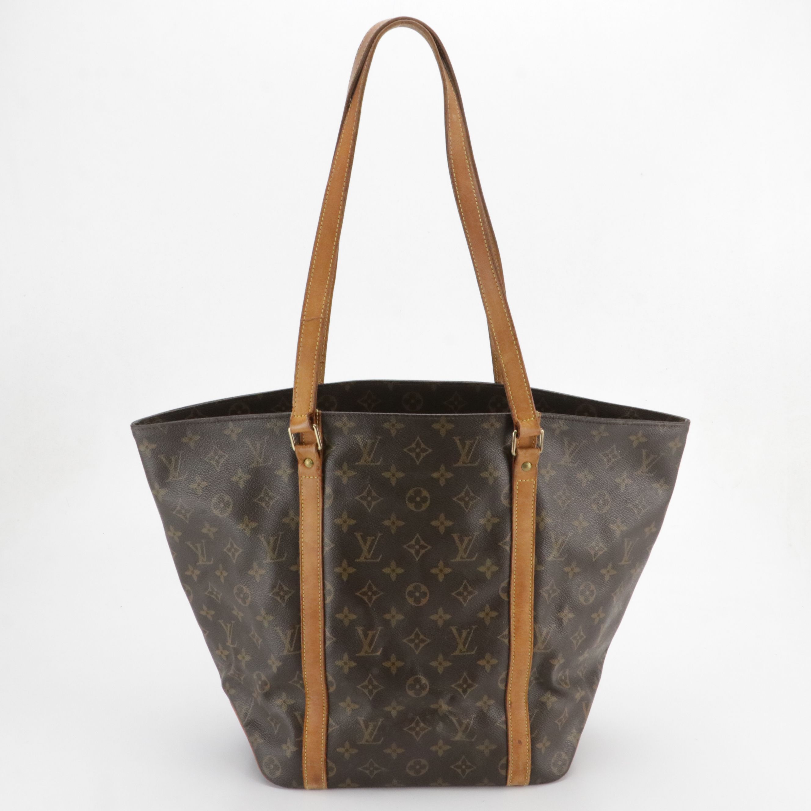 Louis Vuitton Sac Shopping Tote Bag in Monogram Canvas and Leather
