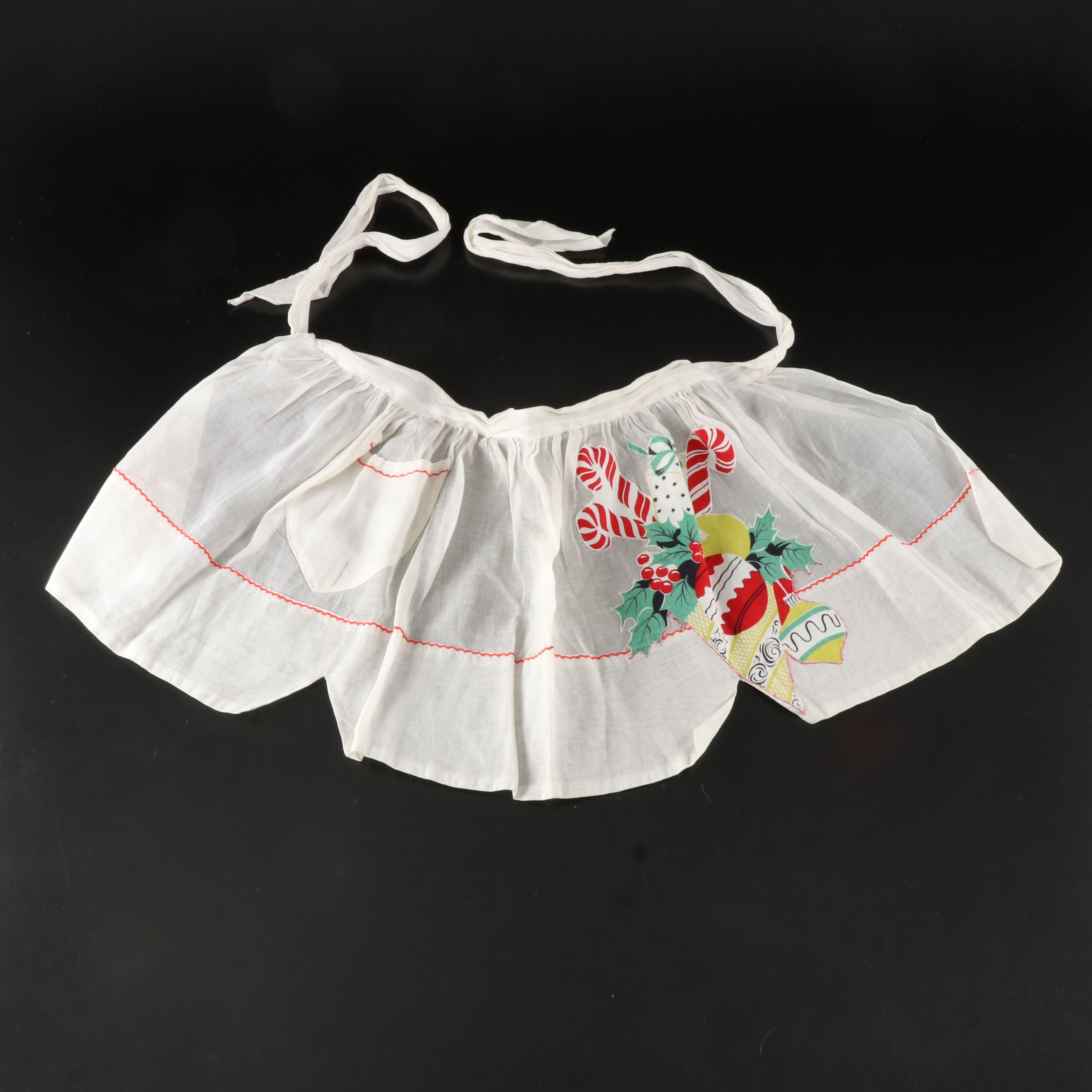 Candy Cane Apron with Holly Berry and Other Christmas Tablecloths