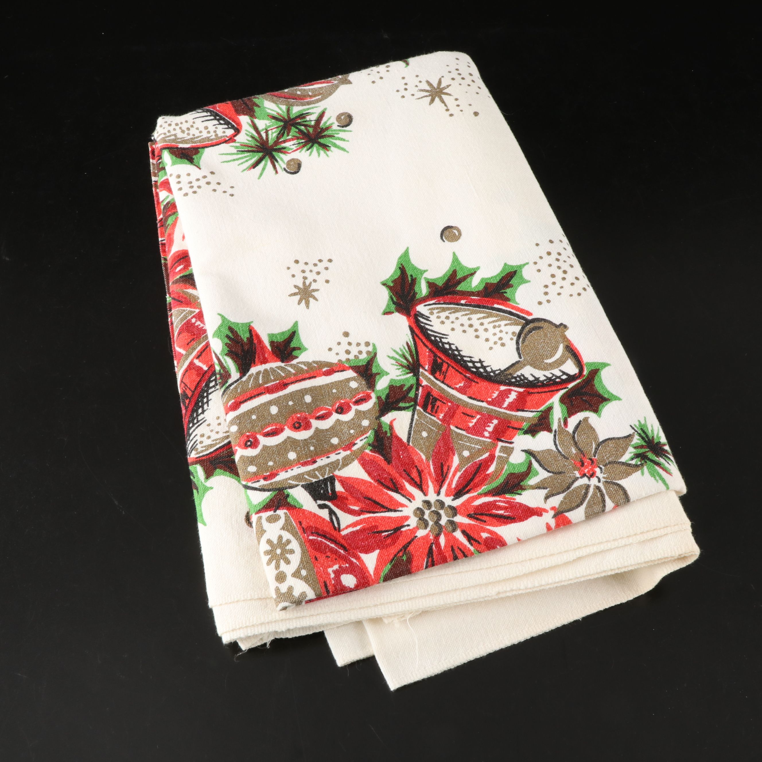 Candy Cane Apron with Holly Berry and Other Christmas Tablecloths