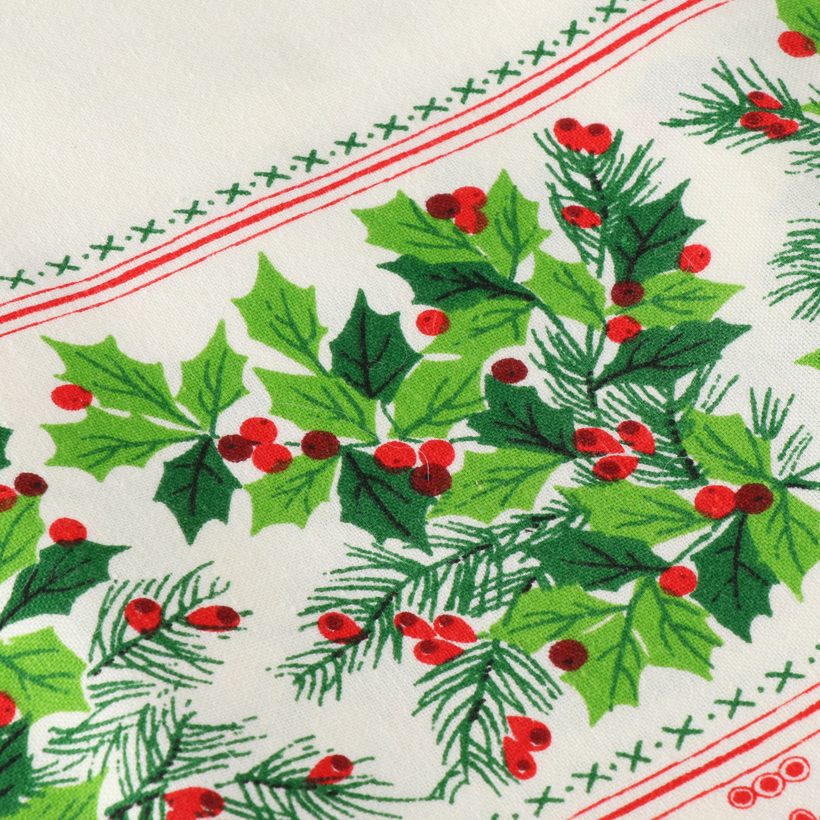 Candy Cane Apron with Holly Berry and Other Christmas Tablecloths