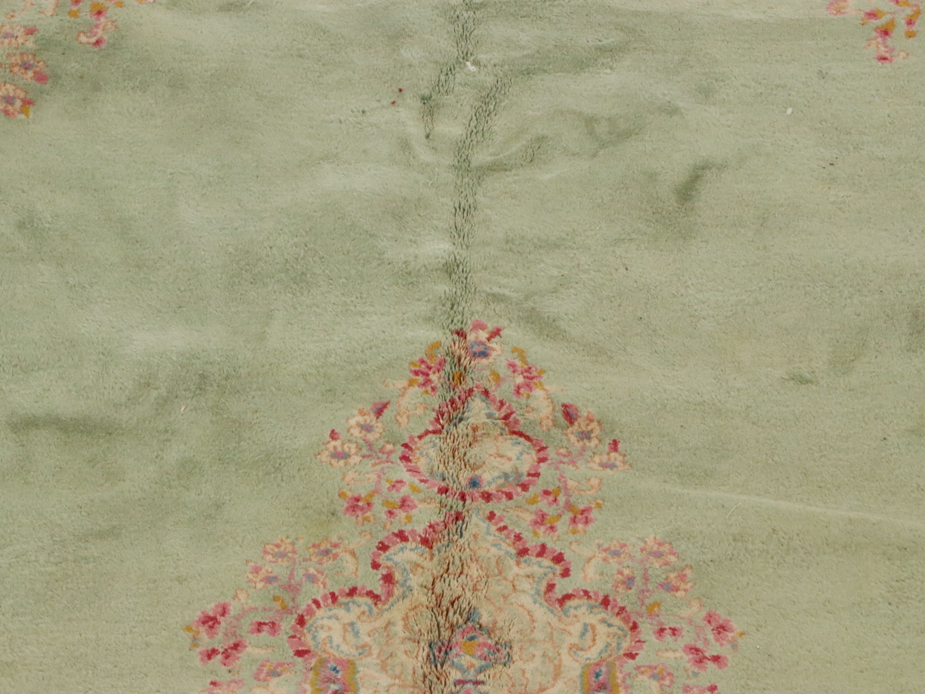 9'9 x 14' Hand-Knotted Persian Kerman Room-Sized Rug