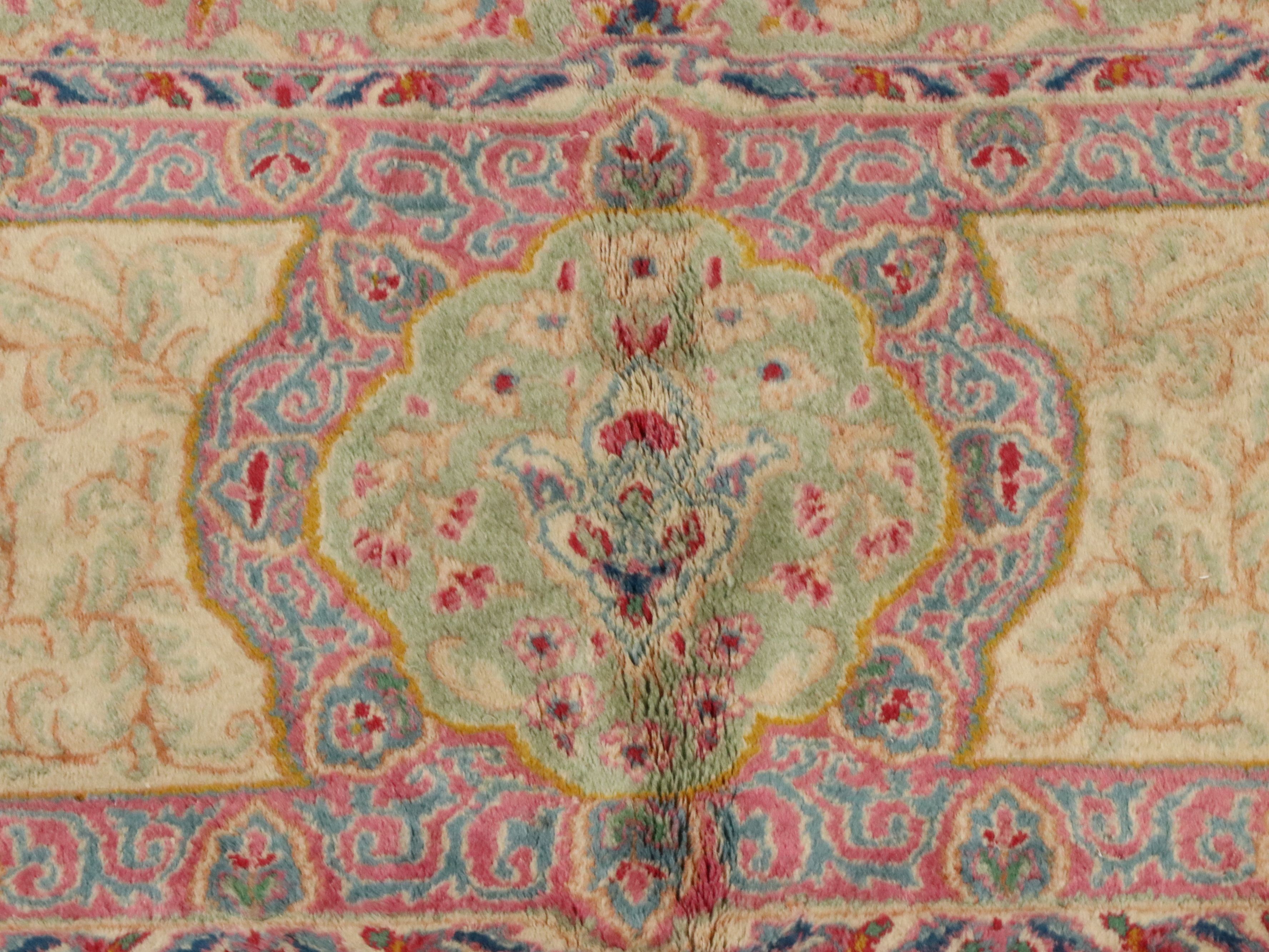 9'9 x 14' Hand-Knotted Persian Kerman Room-Sized Rug