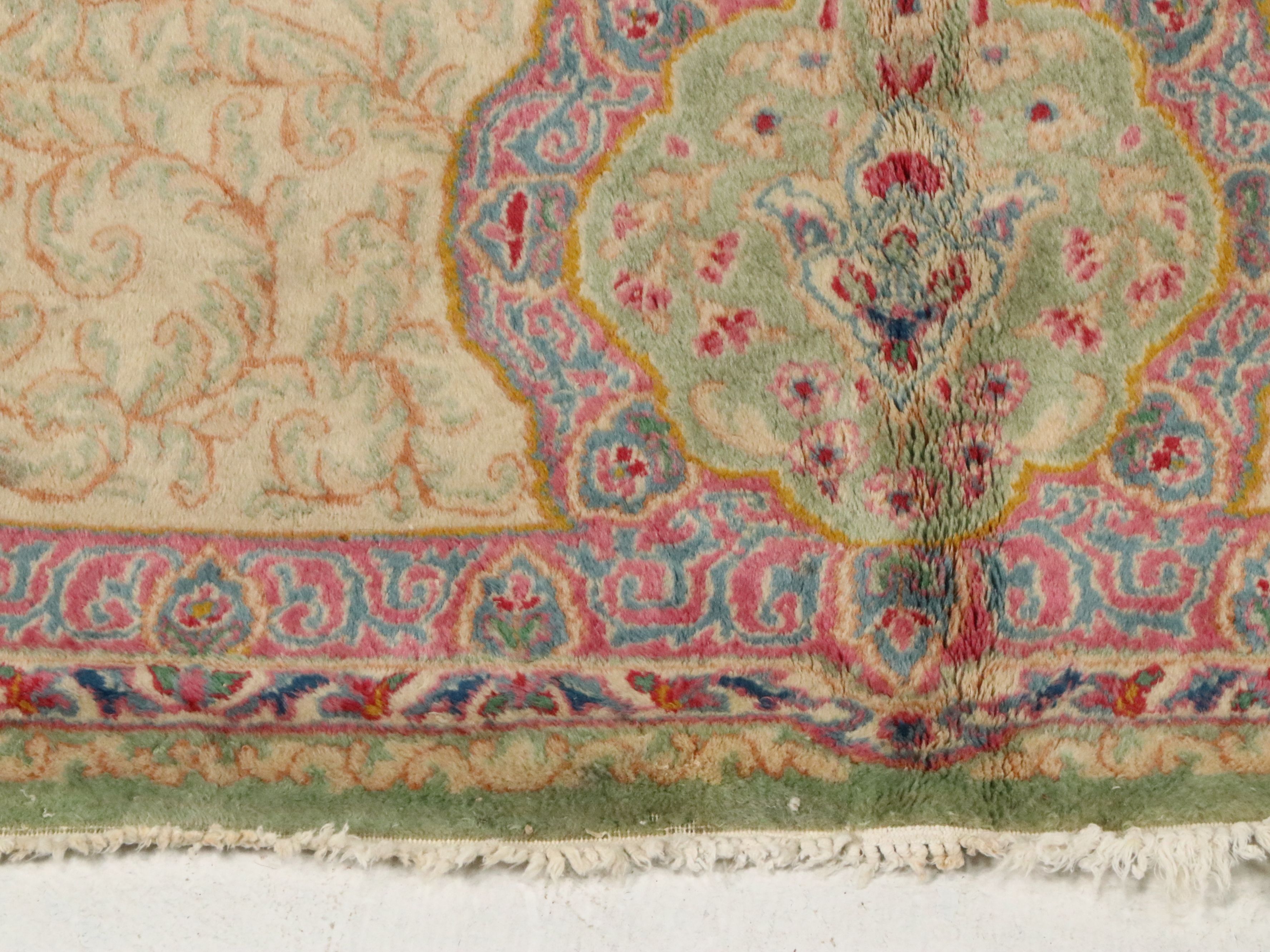 9'9 x 14' Hand-Knotted Persian Kerman Room-Sized Rug