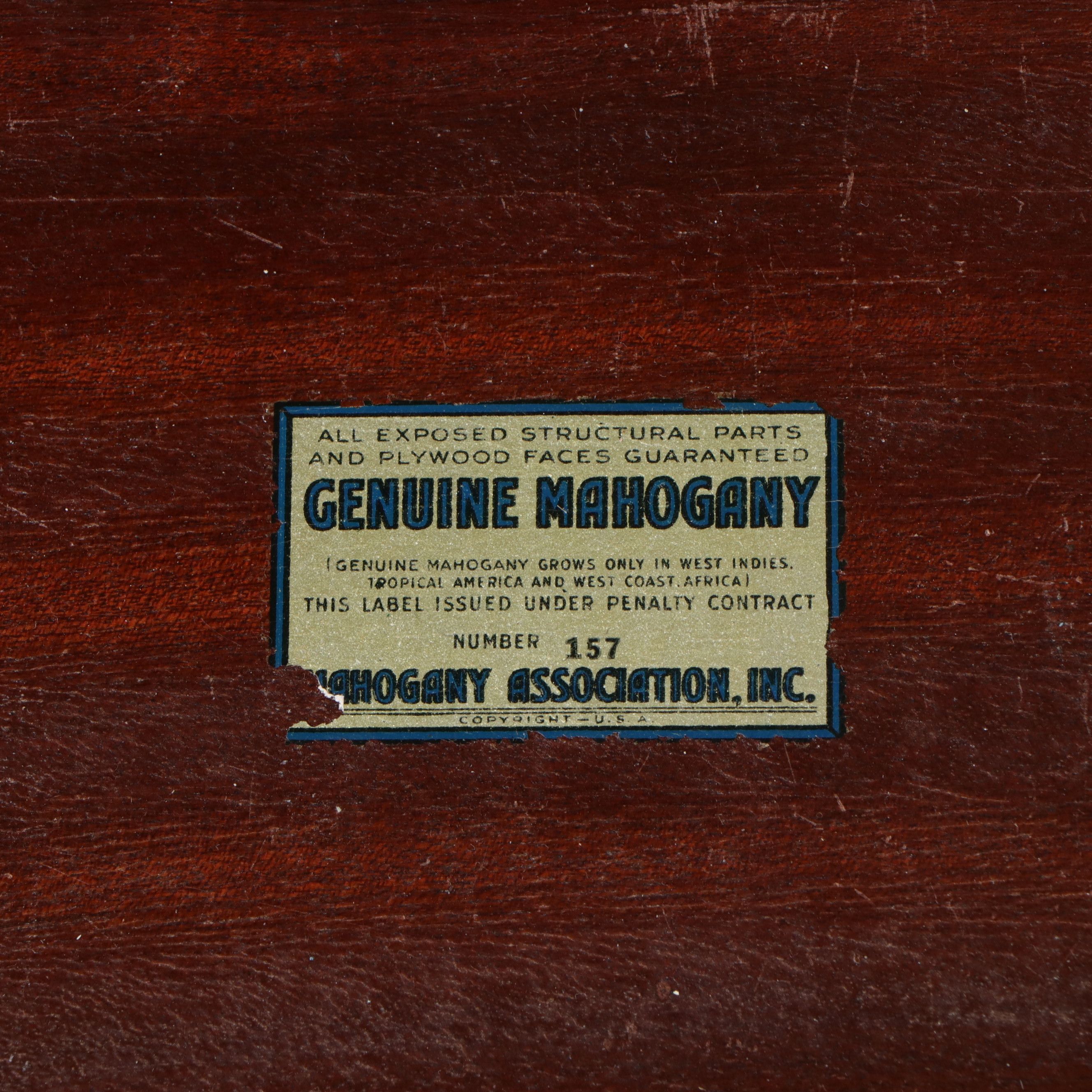 Hepplewhite Style Inlaid Mahogany Kidney-Shaped Desk, Mid-20th Century
