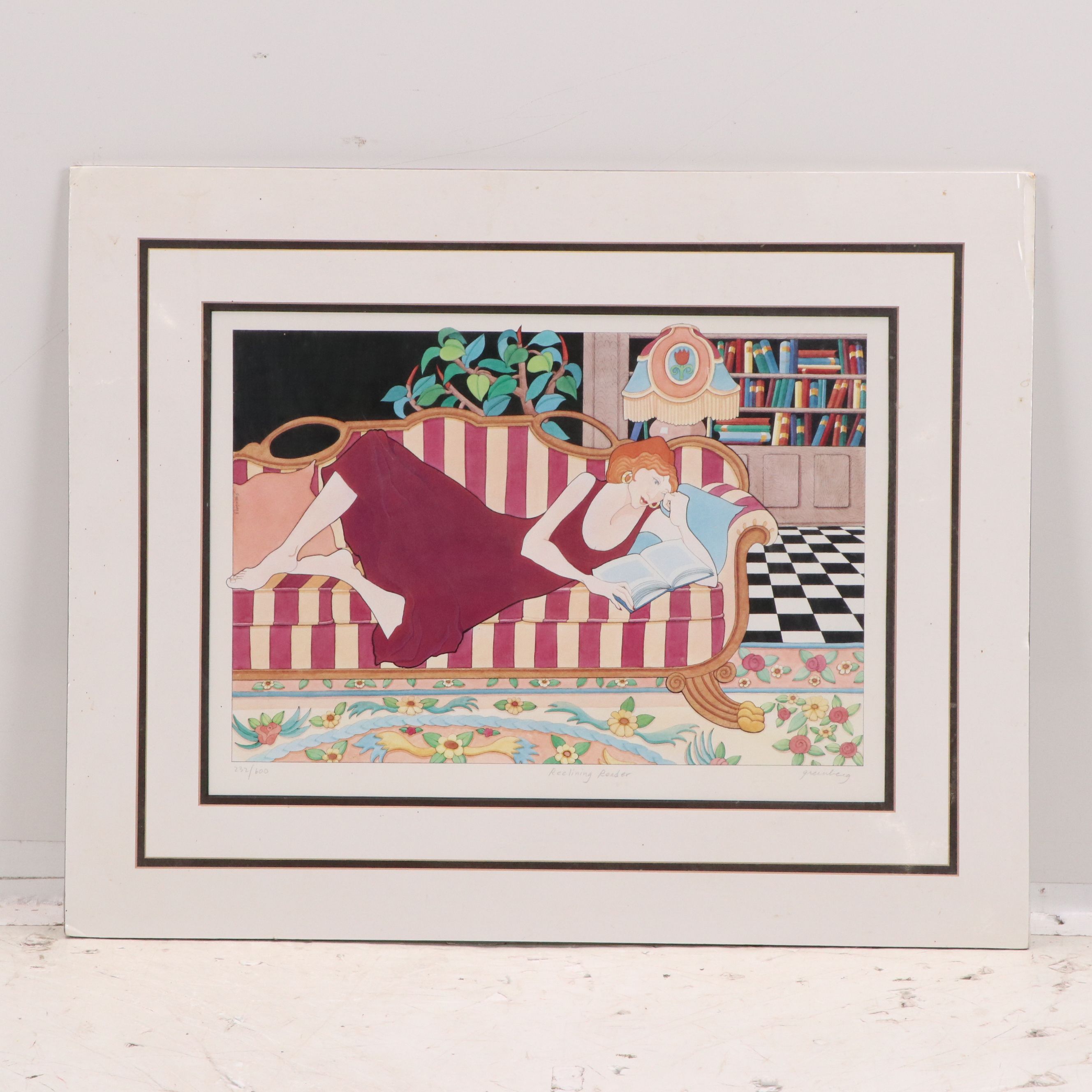 Frances Greenberg Prints "Reclining Reader" and "Piano Player"
