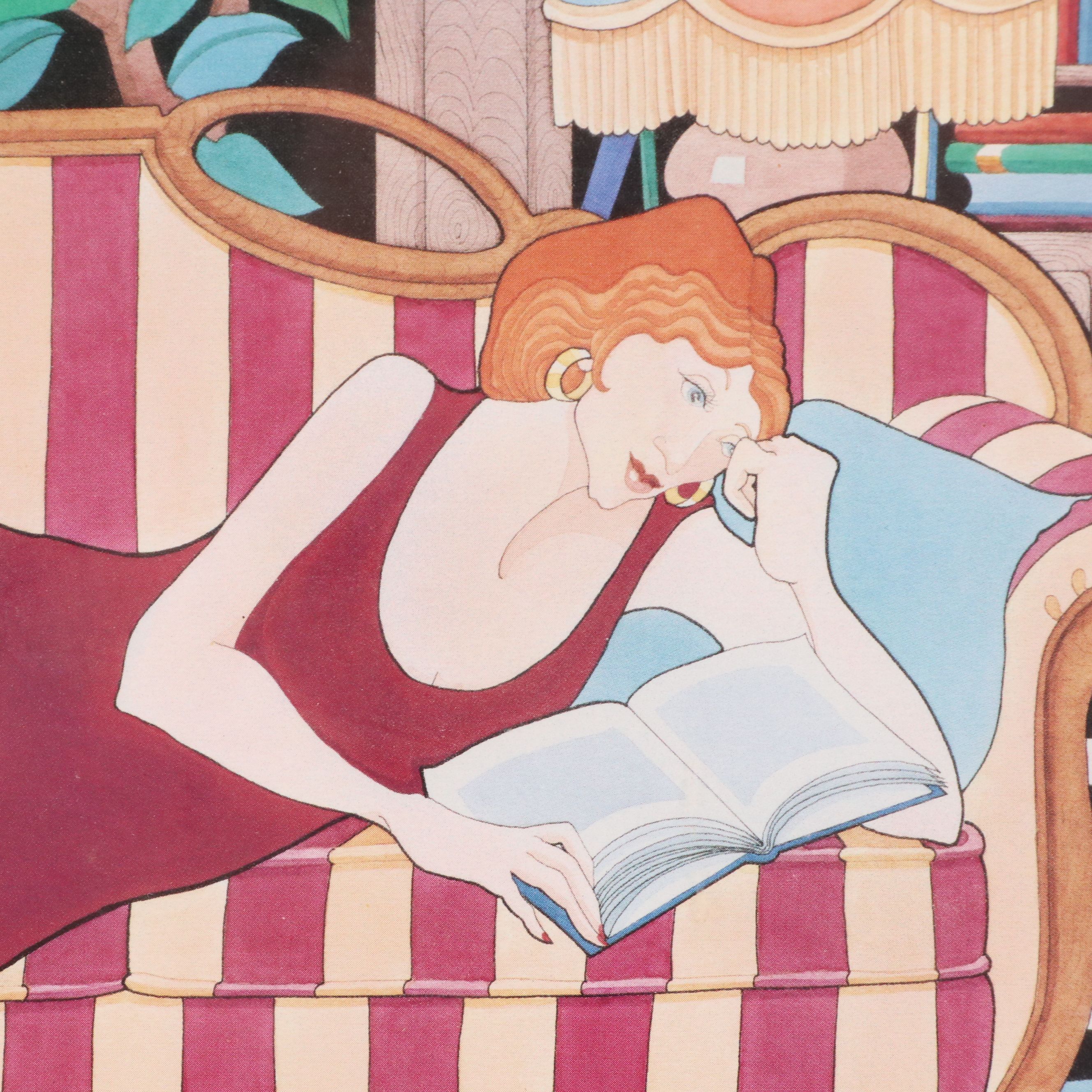 Frances Greenberg Prints "Reclining Reader" and "Piano Player"