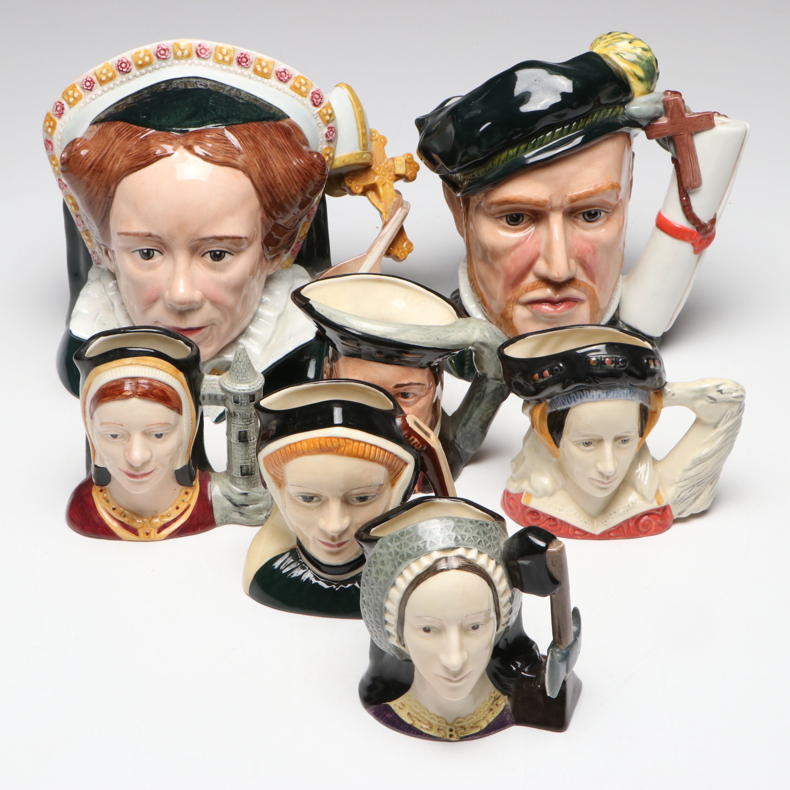 Royal Doulton "Henry VII," "Prince Philip of Spain" and More Character Jugs