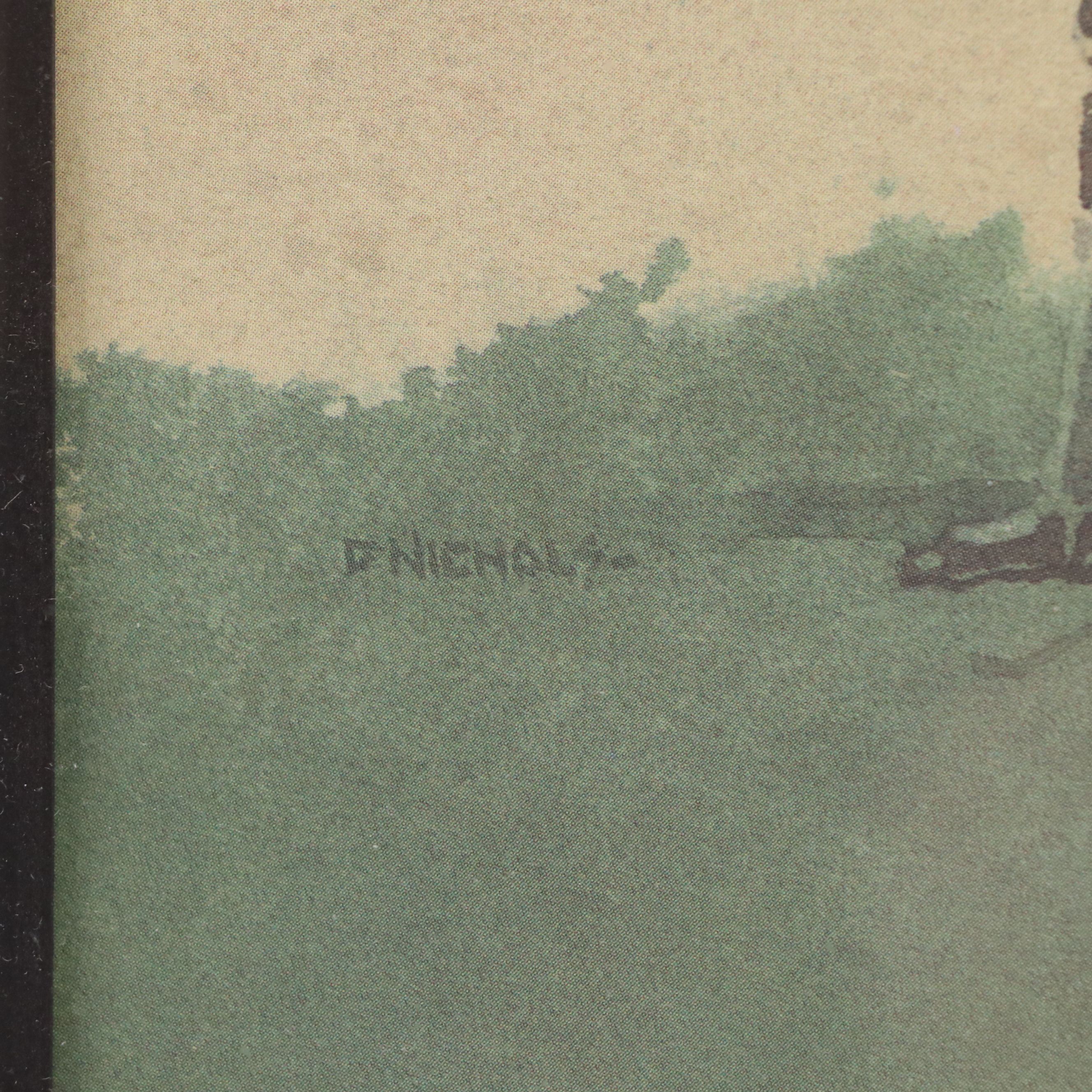 Golf-Themed Artwork Including Vintage Cigarette Cards