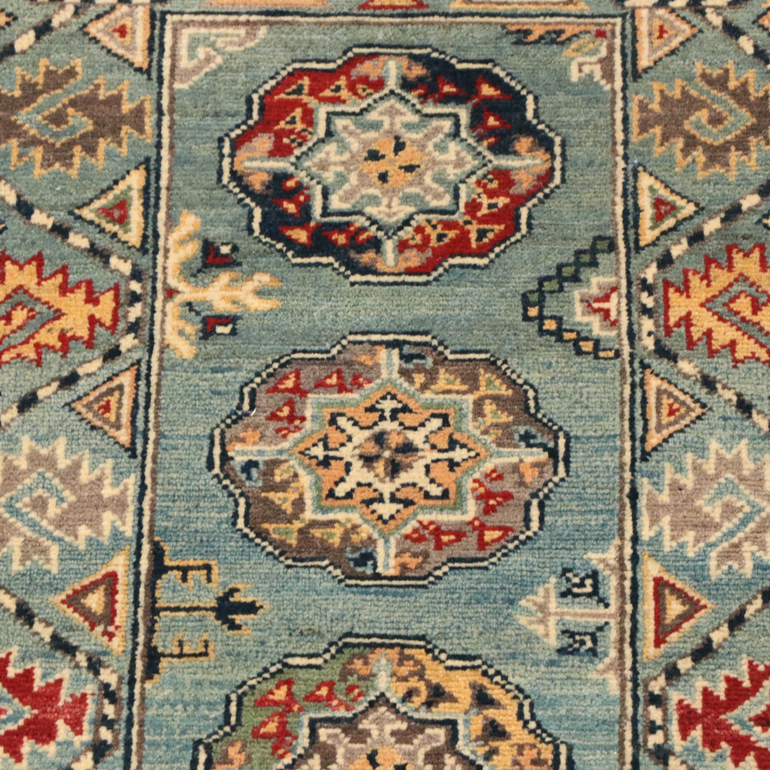 2'1 x 5'11 Hand-Knotted Afghan Kazak Carpet Runner